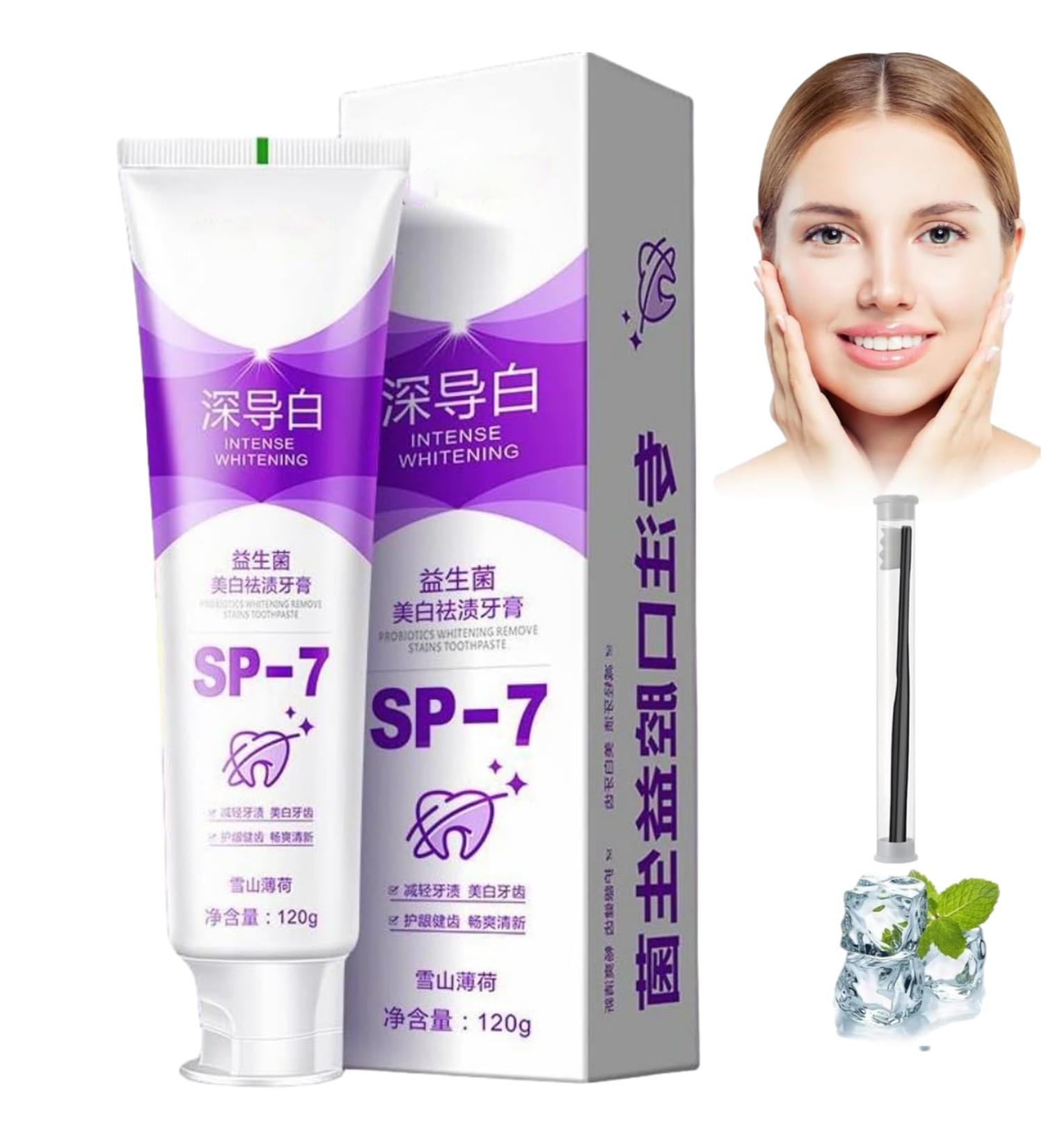 SP-7 Probiotic Lightening Toothpaste | Brightening Fresh Breath & Spot Removal - Buy Online on GoSupps.com