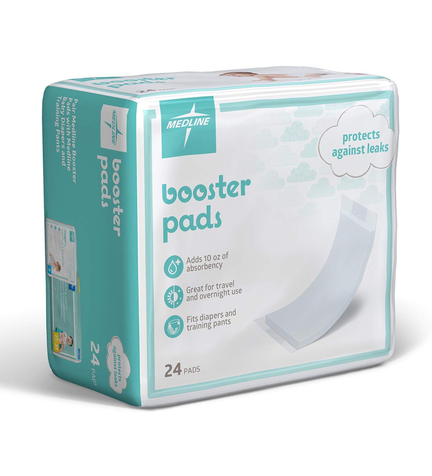 Medline Booster Pads with Adhesive - 192 Count - Baby Diaper Doubler for Overnight Leak Protection - Buy Online on GoSupps.com