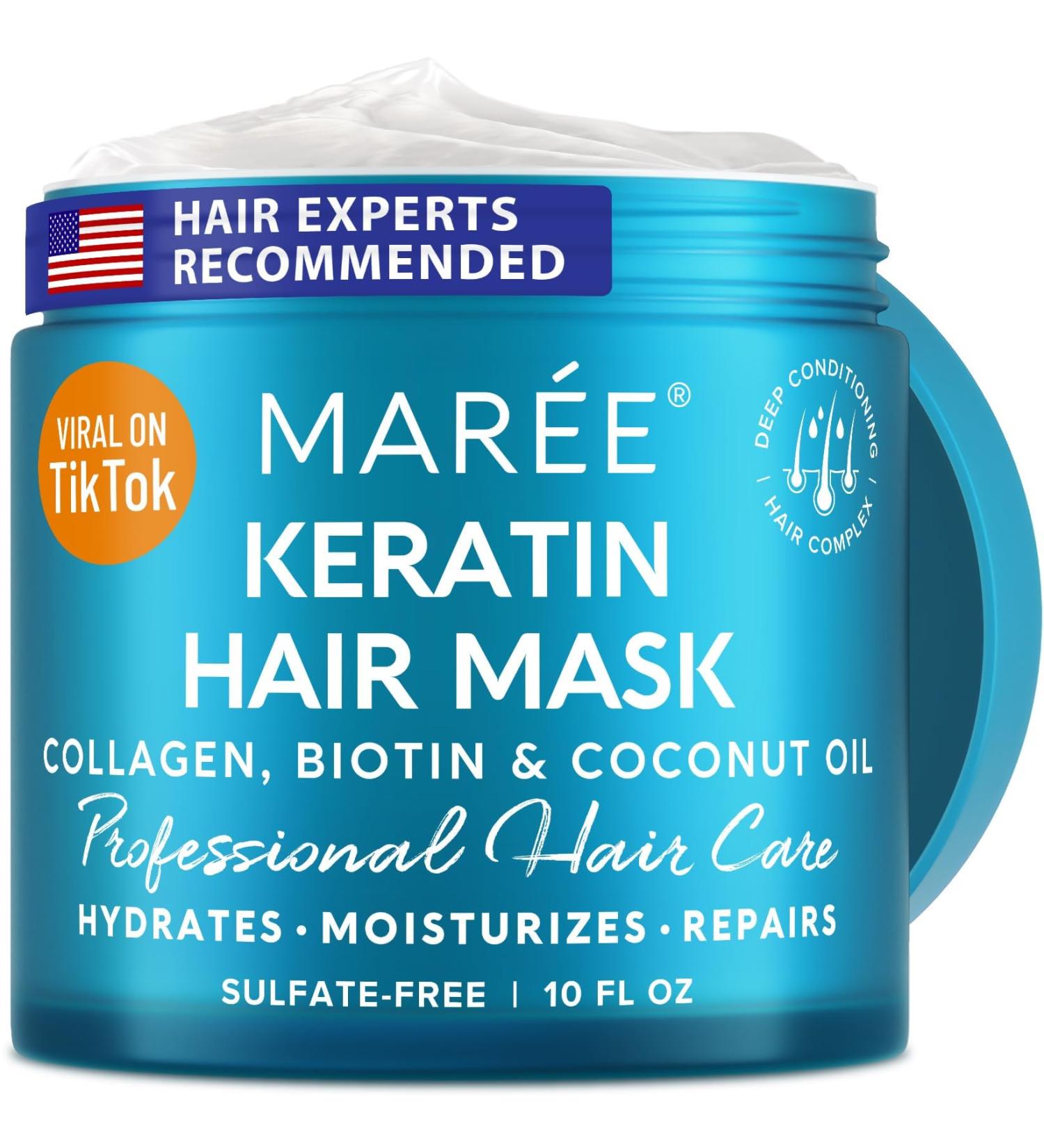 MAREE Hair Mask for Damaged Hair - Deep Conditioning Keratin Treatment for Hydration Repair & Growth | Ultimate Care for Dry Damaged Hair - Buy Online on GoSupps.com