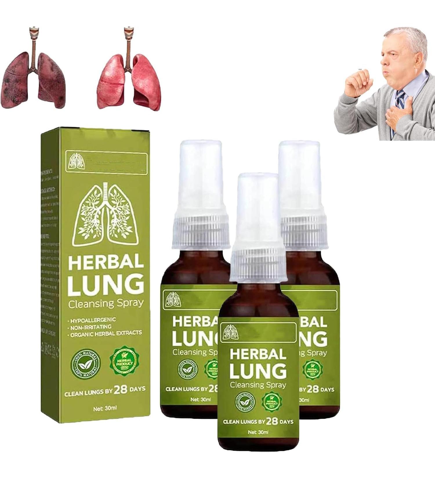 3PCS Breathdetox Herbal Lung Cleansing Spray Herbal Lung Cleanse Spray Breath Detox Herbal Lung Cleansing Spray Natural Herbal Lung Essence Powerful Lung Support - Buy Online on GoSupps.com