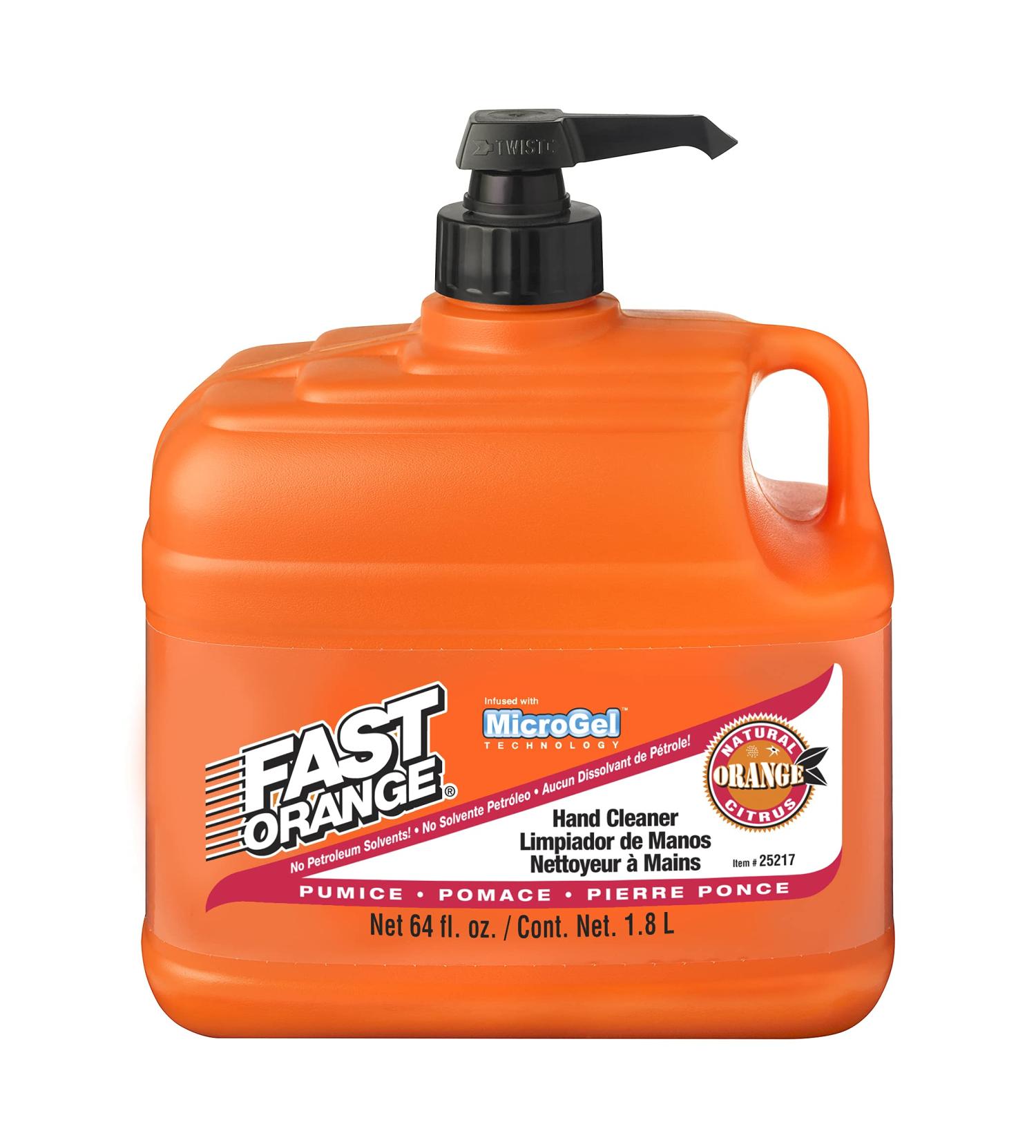 Permatex 25217 Fast Orange Pumice Lotion Hand Cleaner, 1/2 Gallon (64 Ounce).