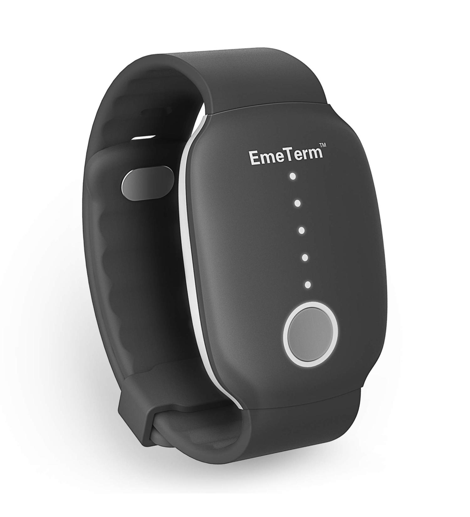 EmeTerm Fashion Anti-Nausea Wristband | FDA Cleared, Drug-Free Relief for Motion & Morning Sickness | Rechargeable, Fashionable Design | Black - Buy Online on GoSupps.com