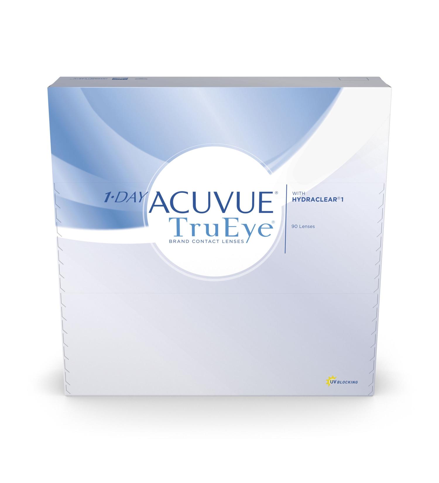 Acuvue 1-Day TruEye Daily Contact Lenses -5.25 dpt BC 9 | UV Protection Comfort & 90 Lenses for Clear Vision - Buy Online on GoSupps.com