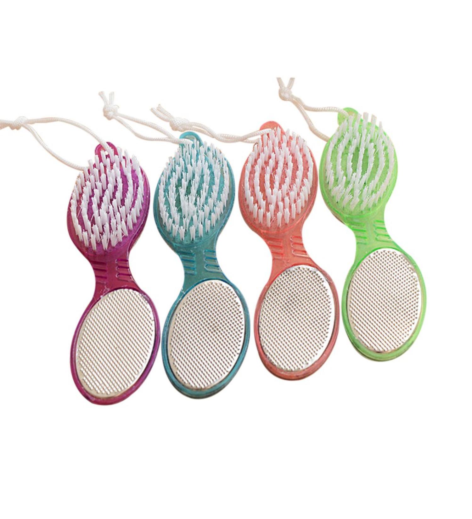 4-in-1 Foot Pumice Stone & Nail Scrubber - Ultimate Pedicure Tool for Smooth Feet & Clean Nails - Buy Online on GoSupps.com
