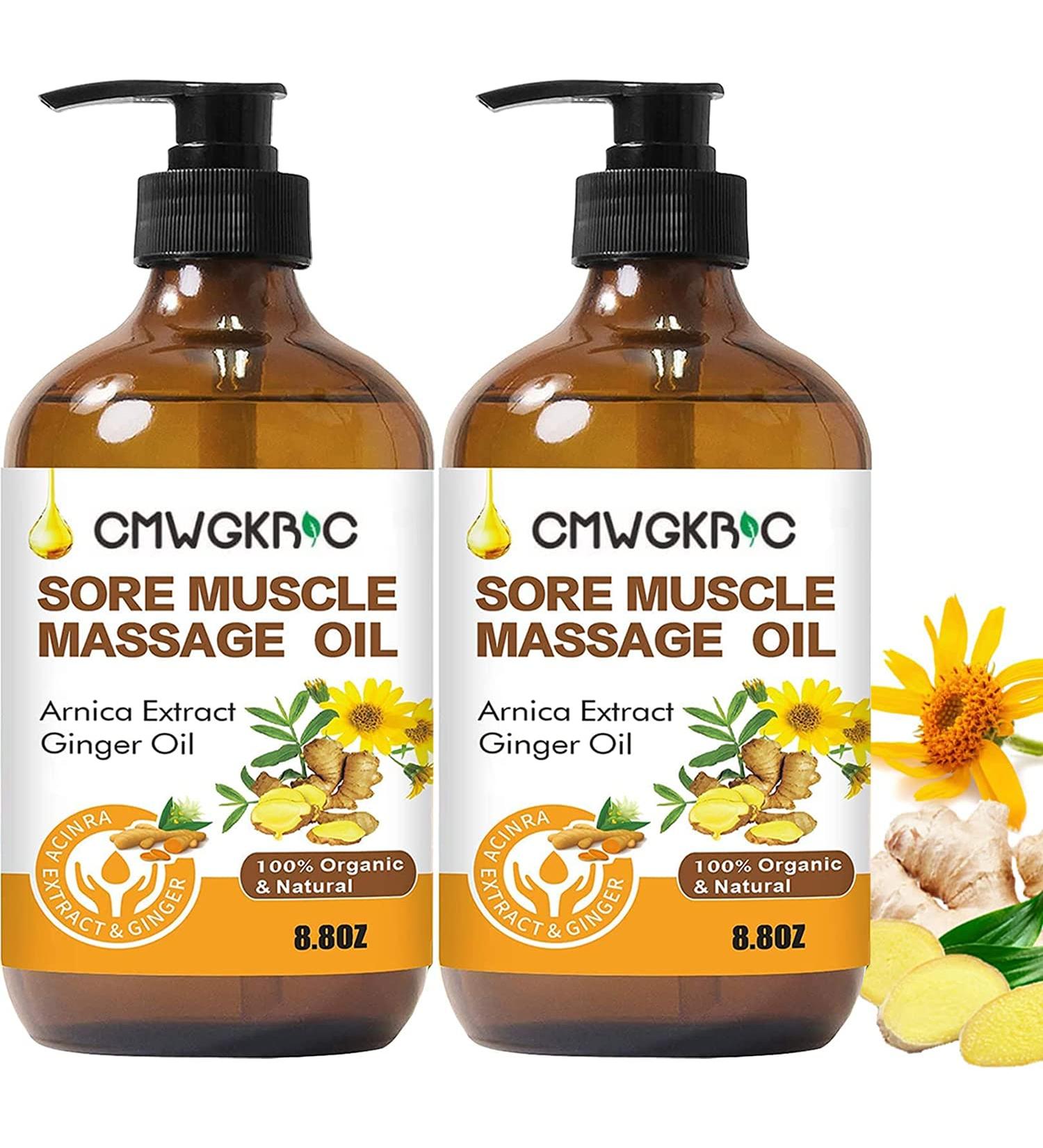 2 Pack Belly Drainage & Ginger Massage Oil for Lymphatic Drainage and Muscle Relief - Grapeseed Aroma Oil - Buy Online on GoSupps.com