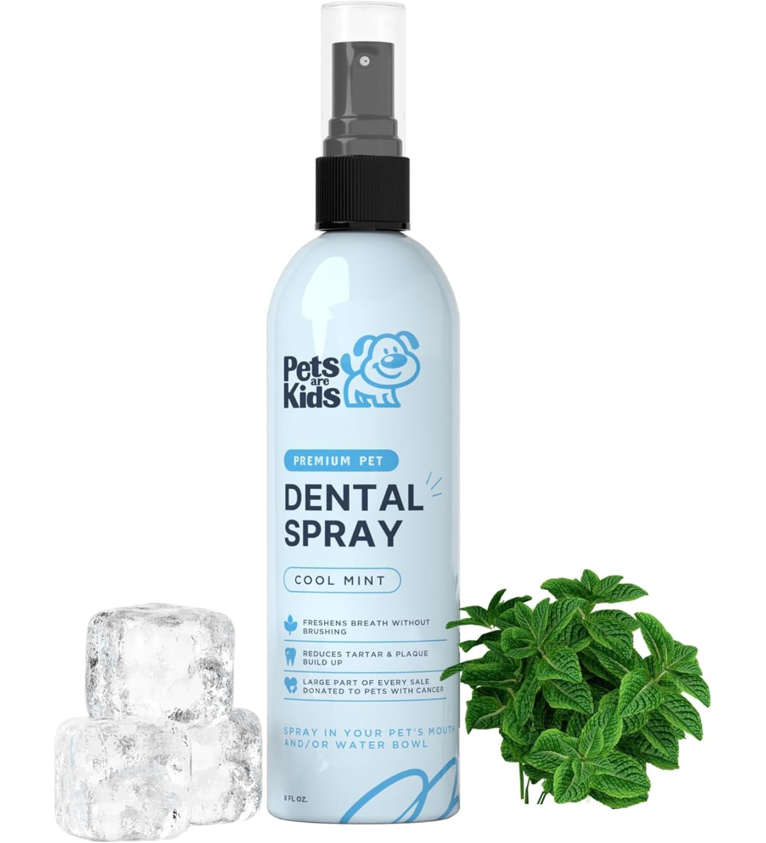 Pets Are Kids Too Premium Pet Dental Spray - 8oz | Eliminate Bad Breath & Gum Disease | No Brushing Needed | Digestive Aid | 1 Bottle - Buy Online on GoSupps.com