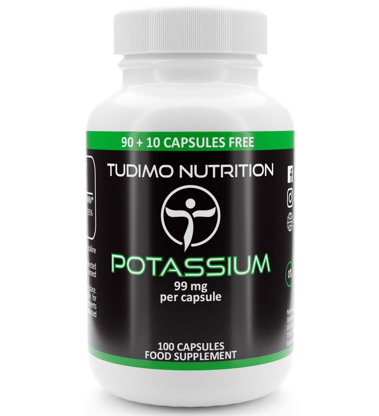 Premium Potassium Gluconate Capsules - 99mg | 100 Count - High Quality Potassium Supplement - Buy Online on GoSupps.com