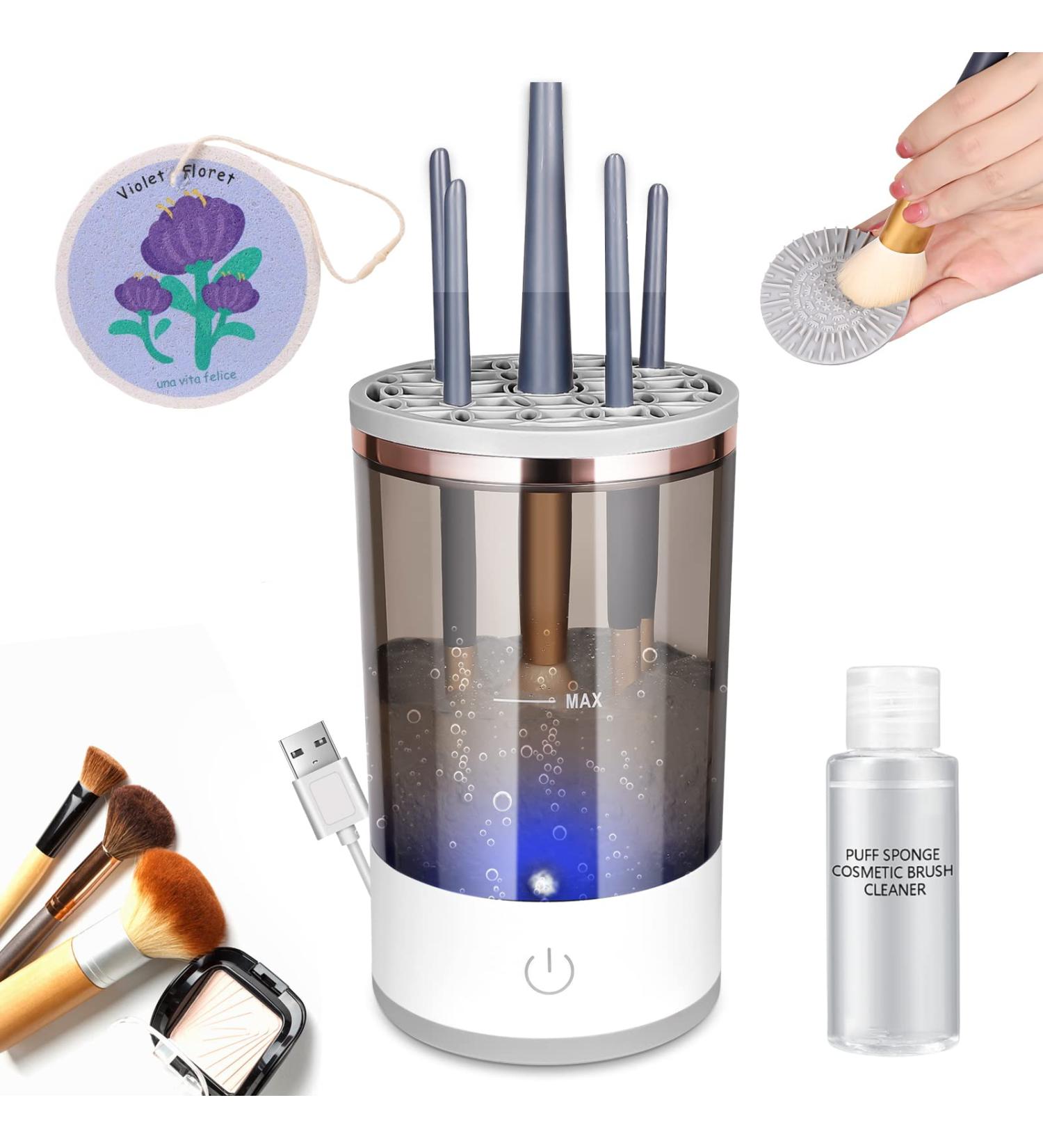 Electric Makeup Brush Cleaner Machine with Storage Box - KKL Cosmetic Brush Spinner - Buy Online on GoSupps.com
