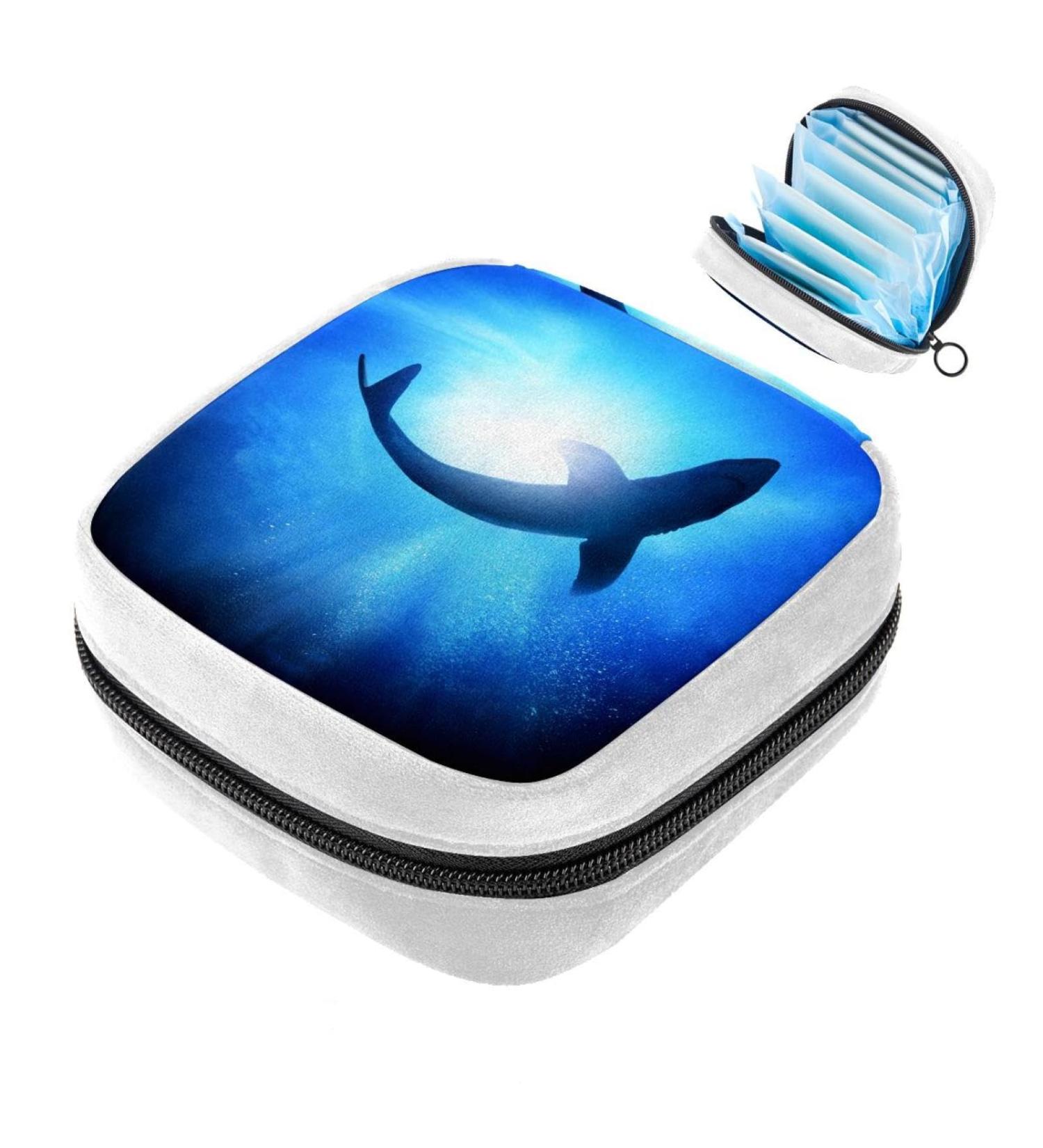GIAPB Sanitary Napkin Storage Bag - Fish Blue Sea Color - Multi-functional Period & Tampon Holder - Buy Online on GoSupps.com