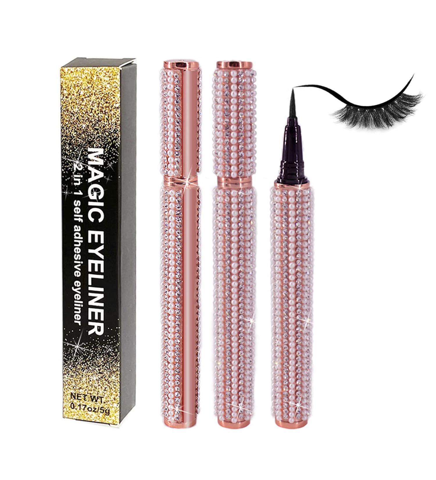 TokaBrize 2-in-1 Eyeliner & Adhesive - Rhinestone Black | Strong Hold for False Lashes | No Glue, No Magnet | 2021 Upgraded Formula - Buy Online on GoSupps.com