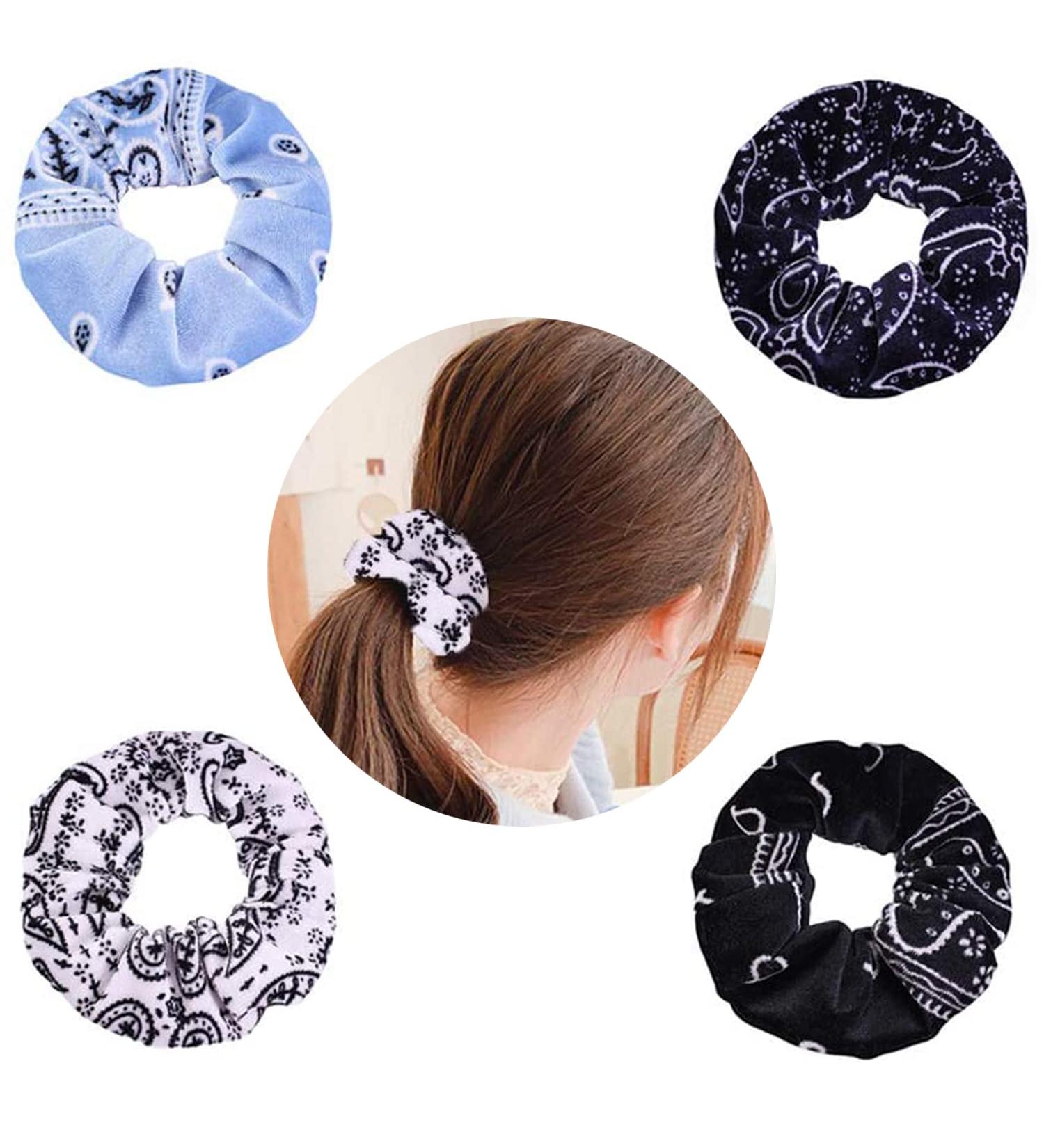 Buy Huyiwei Hair Ties for Women & Girls - 4 Colorful Elastic Rubber Bands for Smooth Wavy Frizzy Hair | Perfect Hair Accessories - Buy Online on GoSupps.com