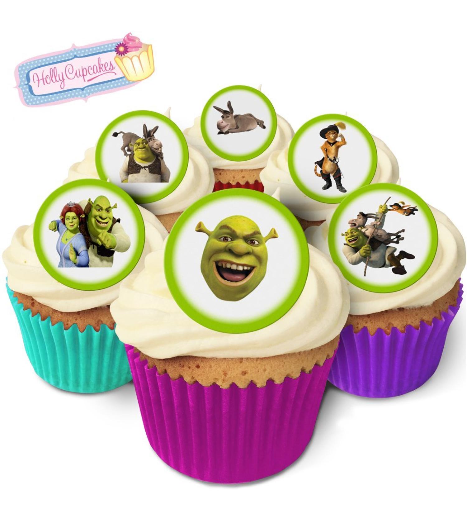 24 Fabulous Pre-Cut Edible Wafer Cake Toppers: Shrek & Friends - Buy Online on GoSupps.com