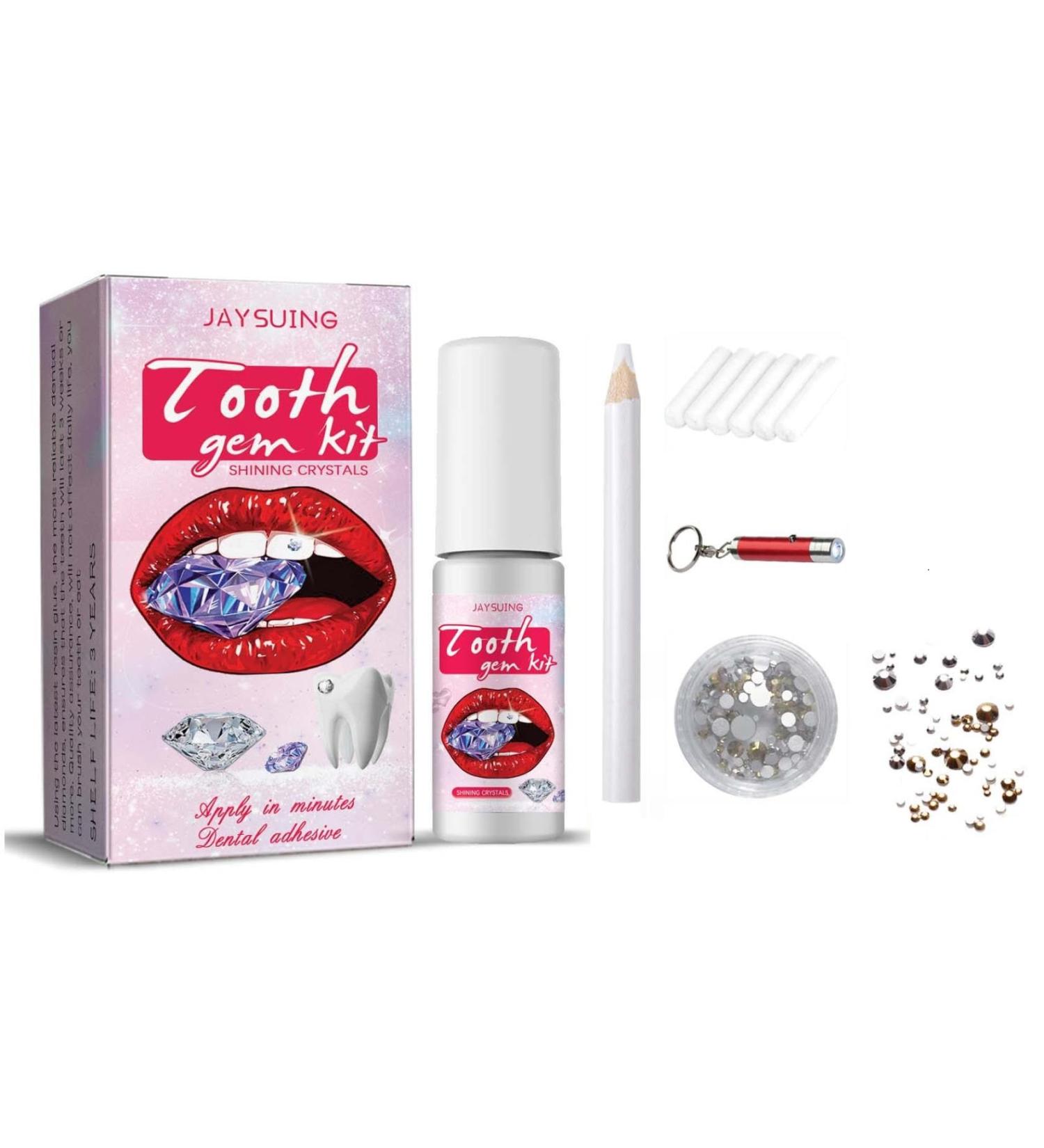 DIY Tooth Gemstone Jewelry Set - Reflective Tooth Decoration Kit | Self-Adhesive Resin Tartar Gems for Stylish Dental Art - Buy Online on GoSupps.com