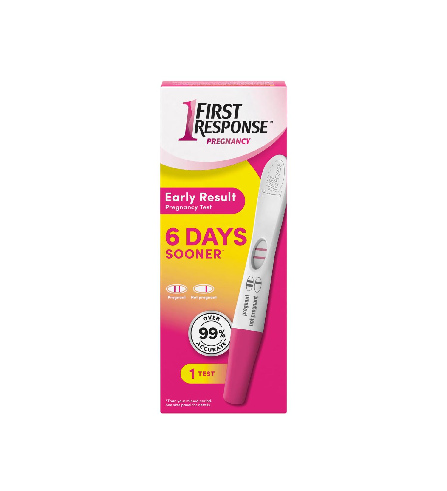 First Response Early Result - Pregnancy Test Kit - Detect Pregnancy 6 Days Sooner Than Your Missed Period - Over 99% Accurate - Analog (1 Count) Line Test 1 count (Pack of 1) - Buy Online on GoSupps.com