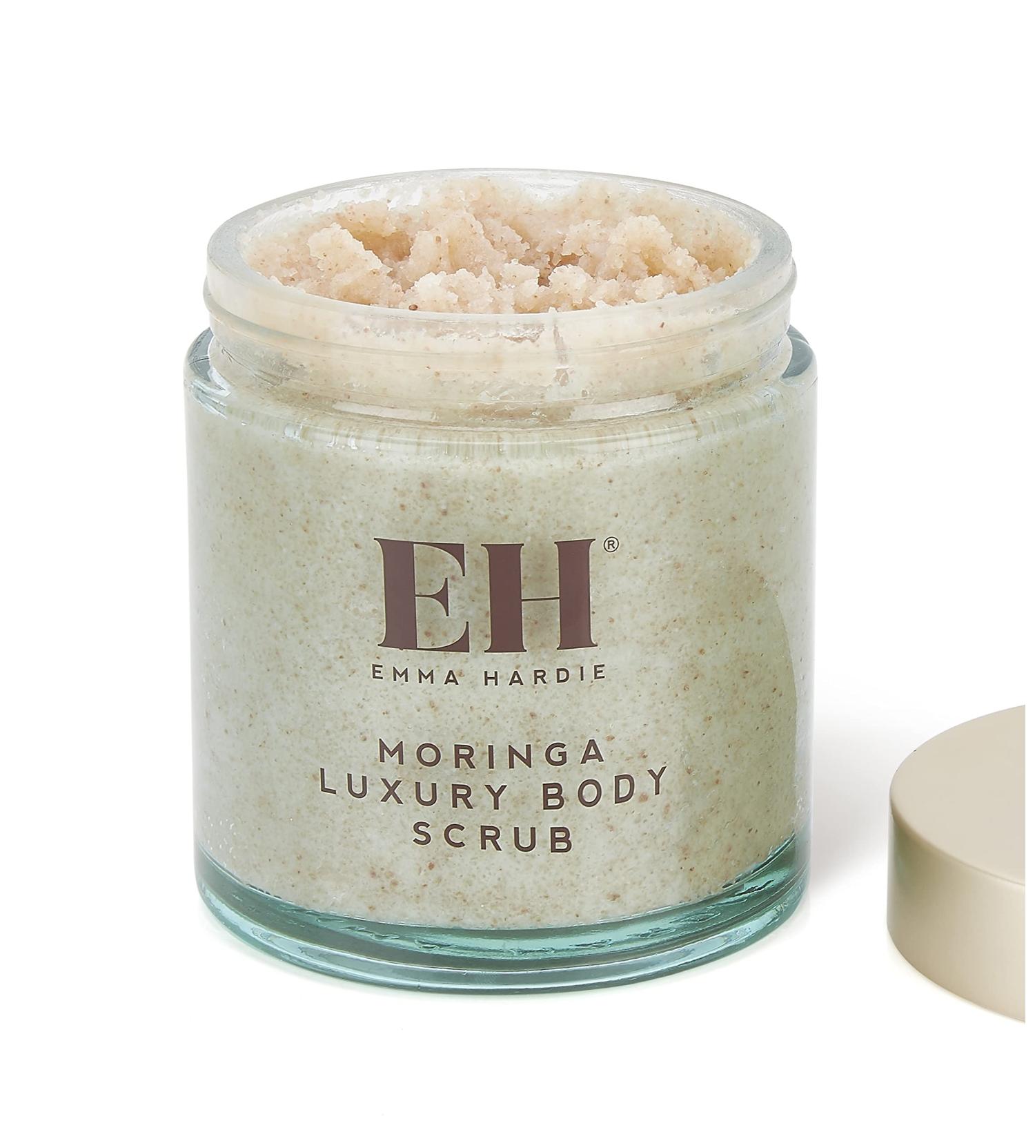 Emma Hardie Moringa Luxury Body Scrub | Exfoliating Body Exfoliator with Moringa Oil Sweet Almond Oil & Himalayan Pink Salts - International Shipping Available - Buy Online on GoSupps.com