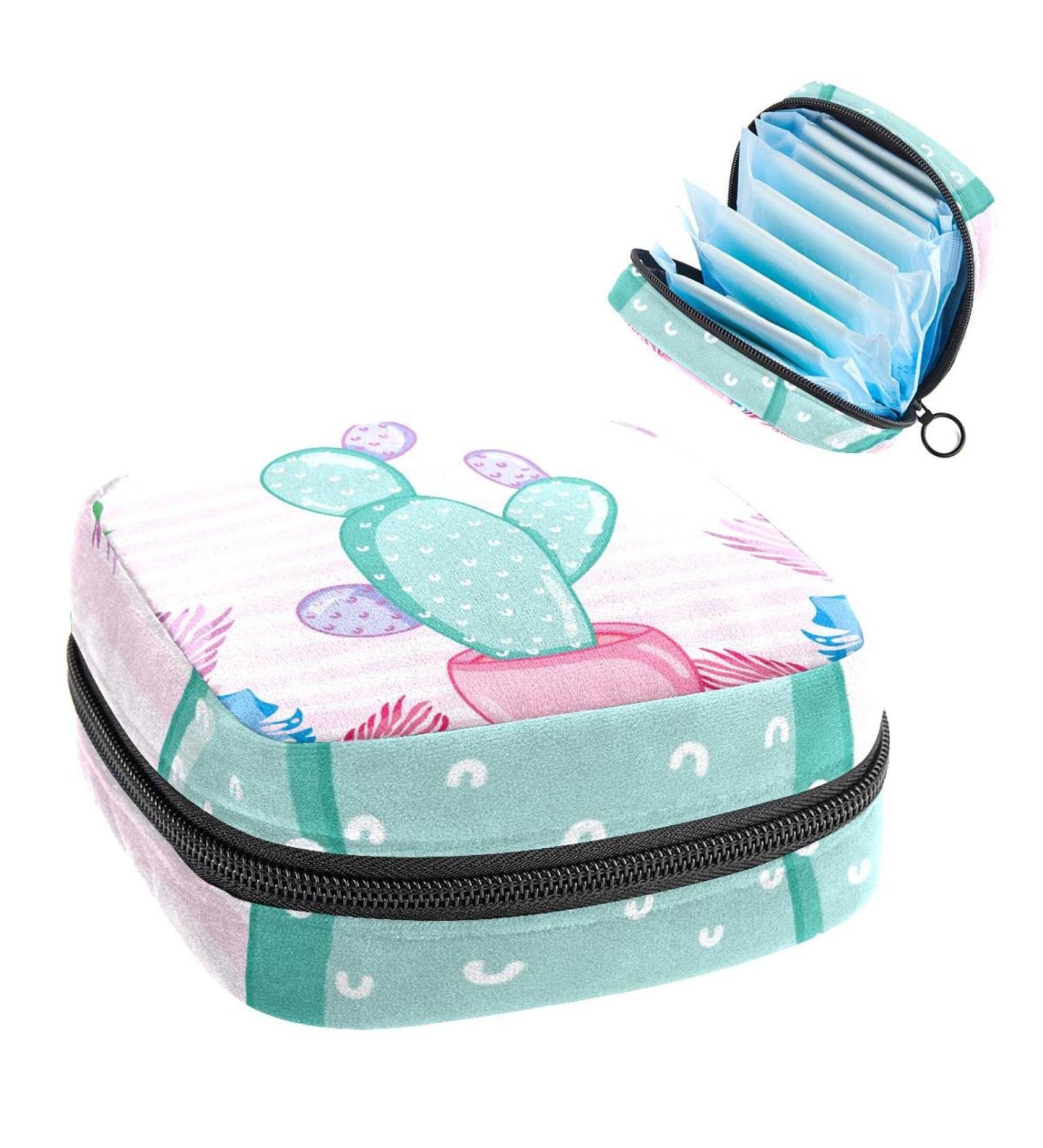 Shop Women's Bonds Storage Pockets Stillpad Halter Cactus Plant Print - Sustainable Period Kit Bag for Girls & Women - Buy Online on GoSupps.com