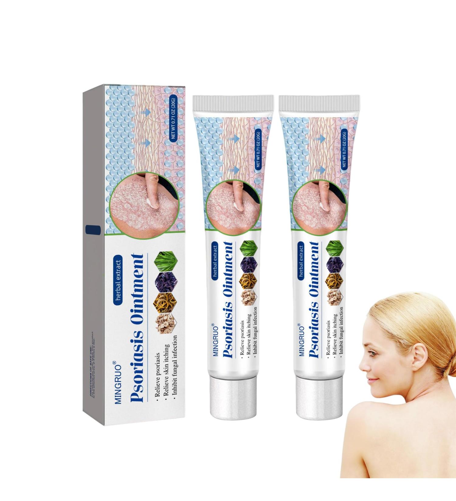 2Pcs Cr mes Contre Le Psoriasis Psoriasis Cream Cr me Base De Plantes Cream Pour Le Corps Pour R duit Des D mangeaisons - Buy Online on GoSupps.com