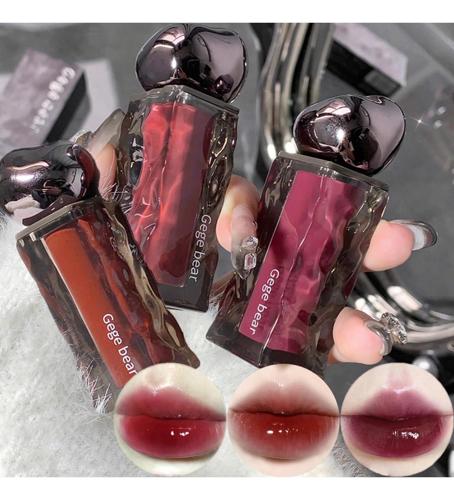 3 Colors Lip Gloss Set - Shine Glossy Plumping & Moisturizing Liquid Tint for Glowy Hydrated Lips | Perfect Makeup Set for Girls & Women - Buy Online on GoSupps.com