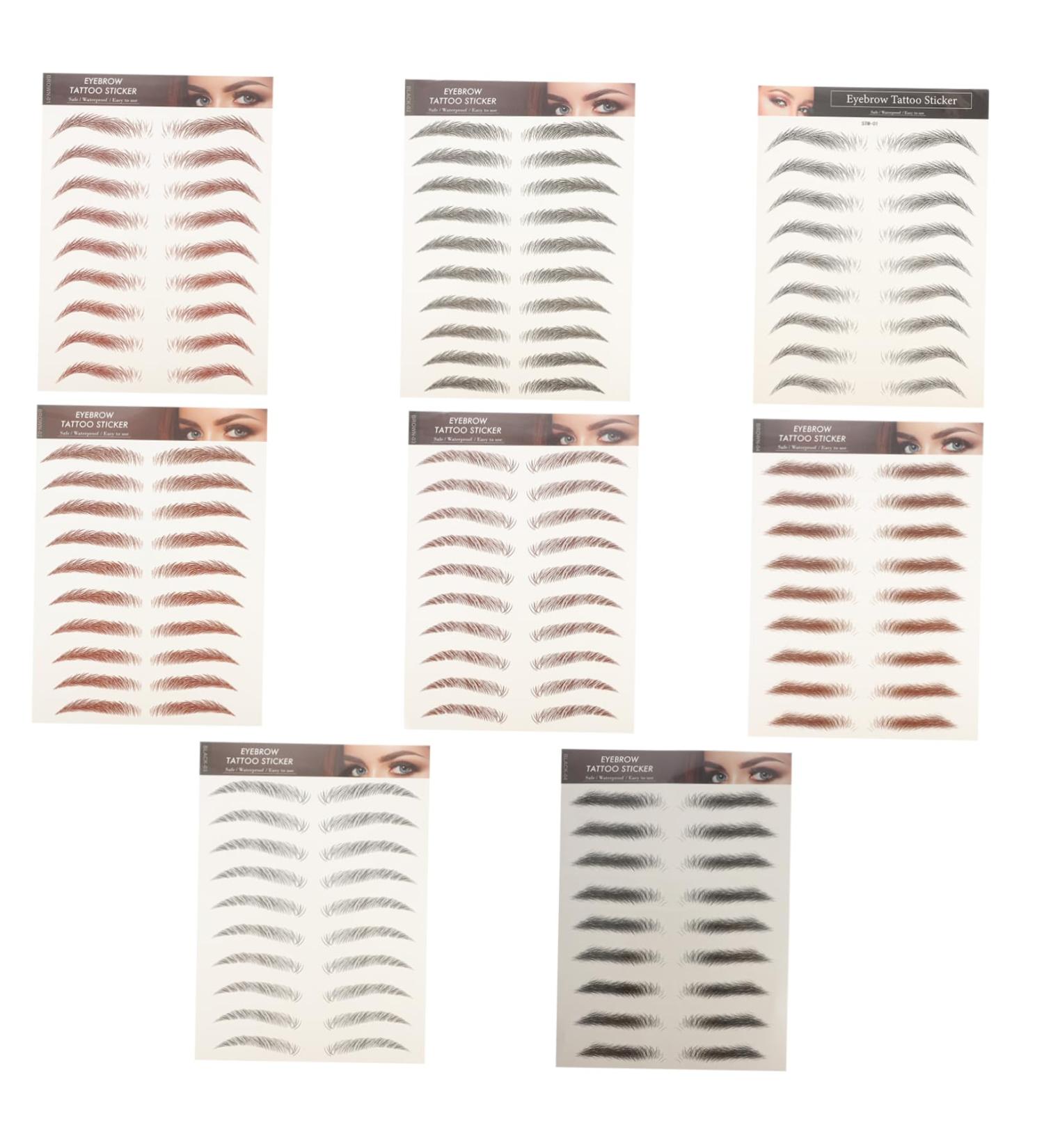 BIUDECO 8pcs Imitation Eco Eyebrow Sticker Water Transfer Eyebrow Sticker Hair-like Eyebrows Stickers Makeup Stickers Beauty Eyebrows Stickers False Eyebrows Cosmetics Imitation Eyebrow - Buy Online on GoSupps.com
