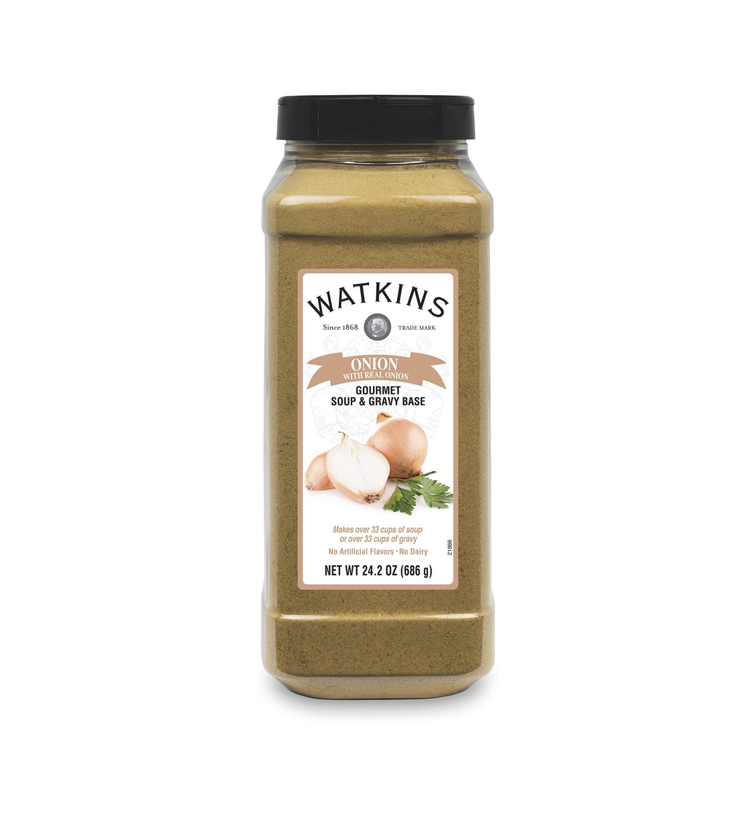 Watkins Onion Soup and Gravy Base 24.2 oz - One Count - Buy Online on GoSupps.com