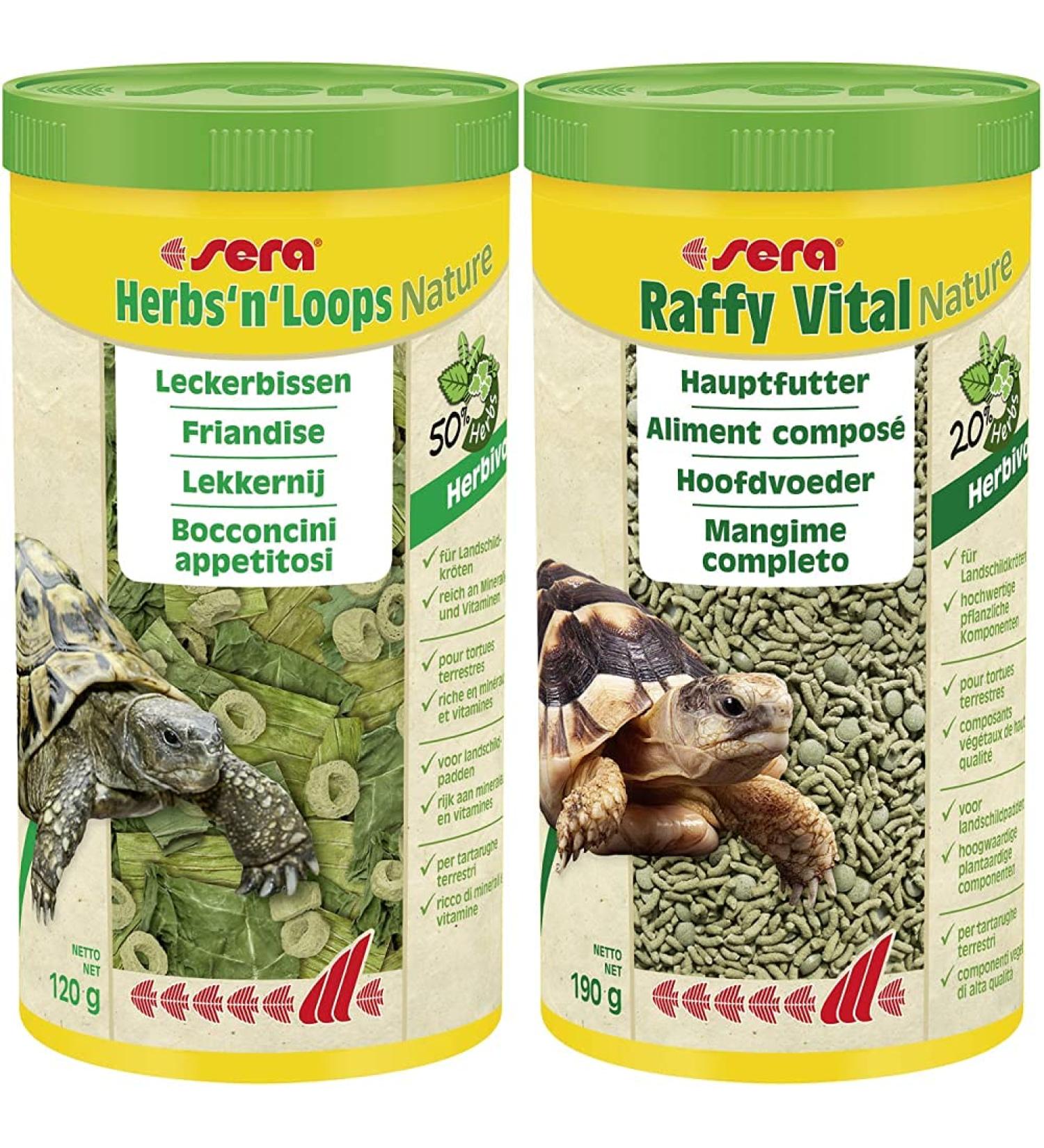 Buy Sera Herbs and Loops Nature 1 000 ml & Raffy Vital Nature 1 000 ml - Premium Herbal Diet for Herbivore Reptiles | International Shipping Available - Buy Online on GoSupps.com