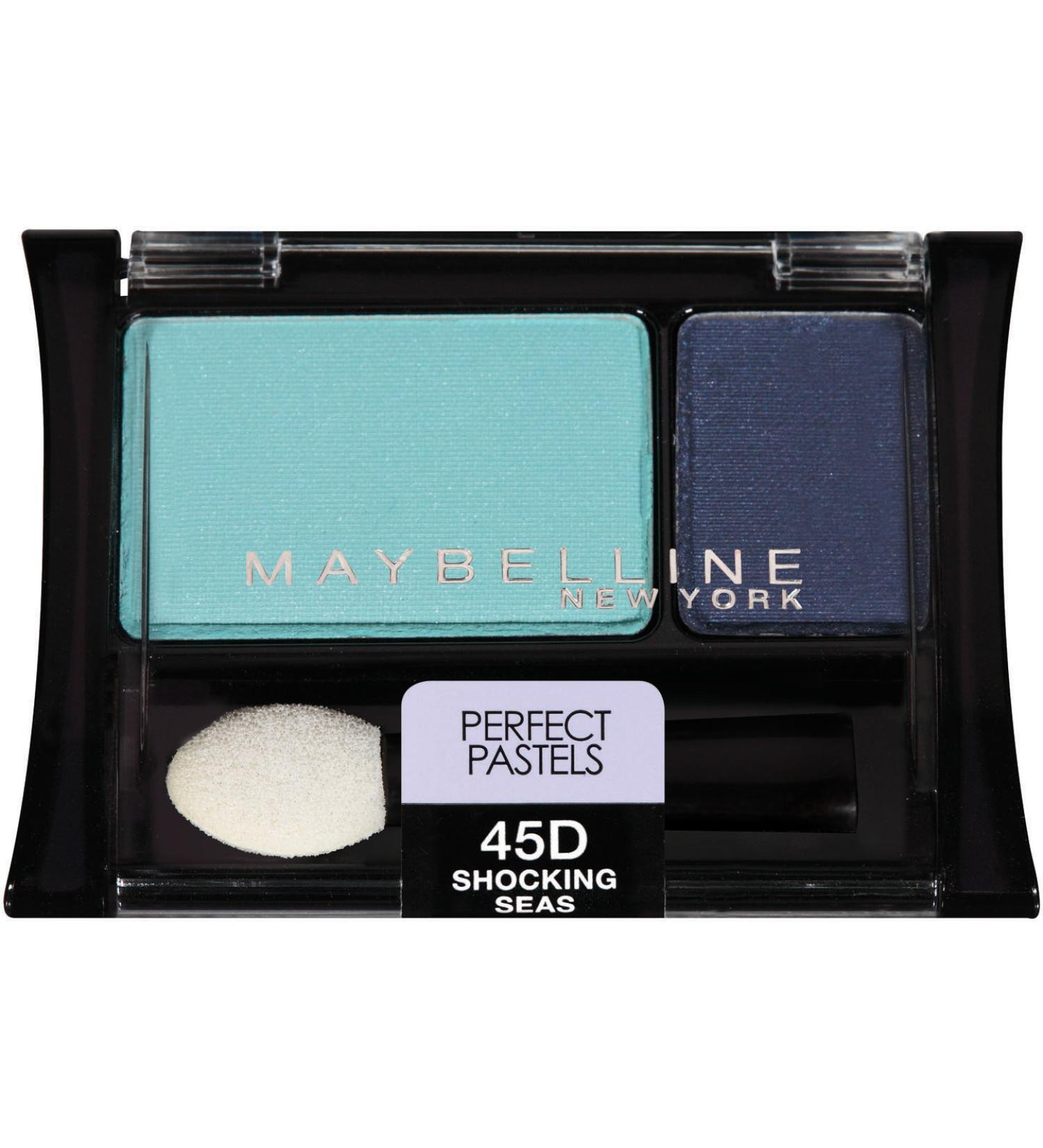 Maybelline New York Expert Wear Eyeshadow Duos  Perfect Pastels 45D Shocking Seas  0.08 Ounce