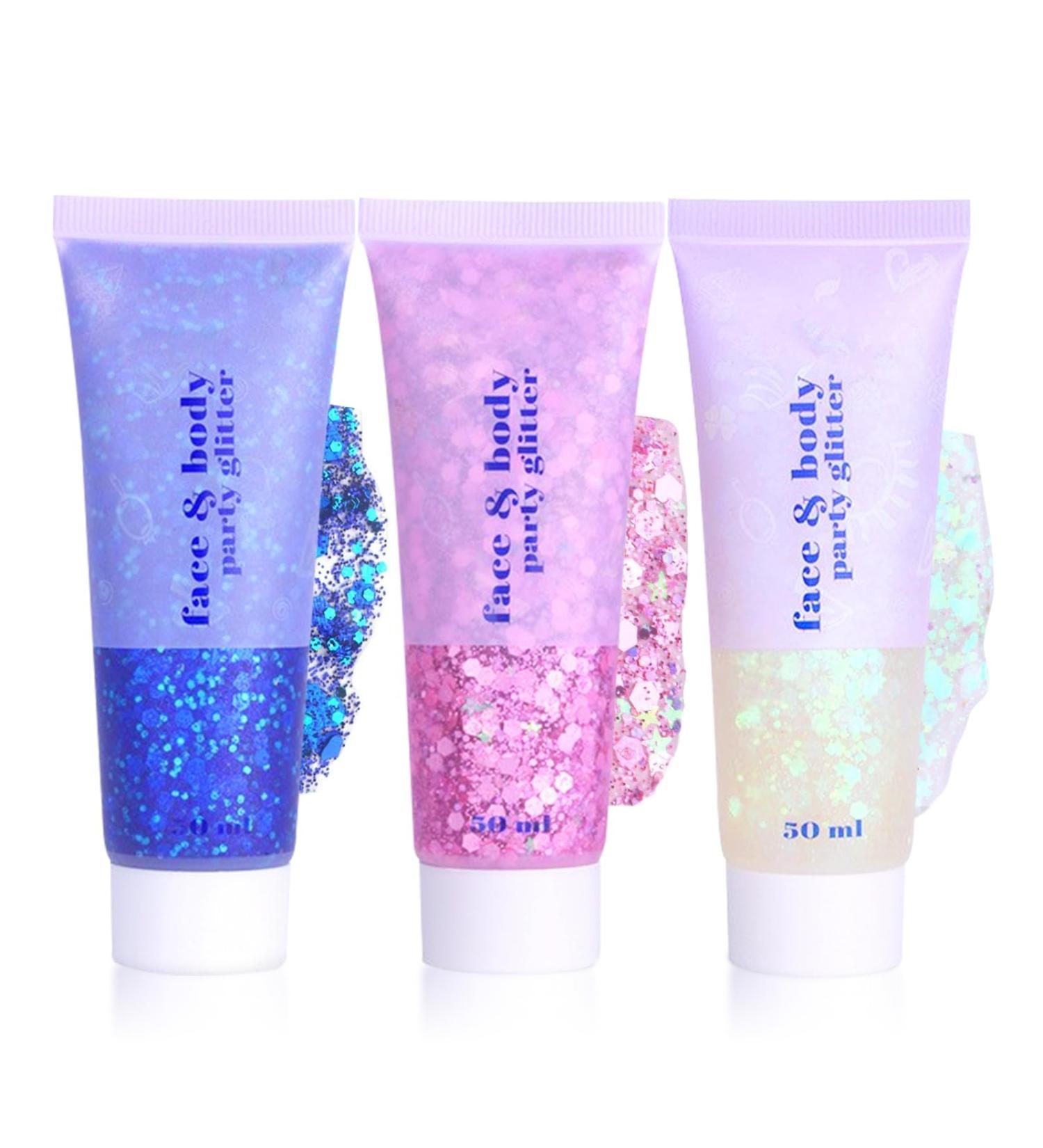  sularpek Sularpek Face Glitter 50ml Body Glitter Mermaid Sequin Makeup Liquid Gel Glitter for Festivals Parties Christmas and Easter - Buy Online on GoSupps.com