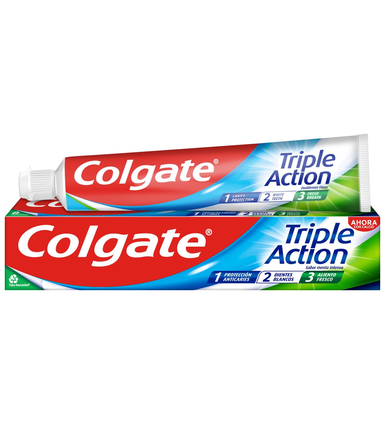 Triple action anti-cavity toothpaste azione sbiancante e antimacchie in gel 75 ml - Buy Online on GoSupps.com