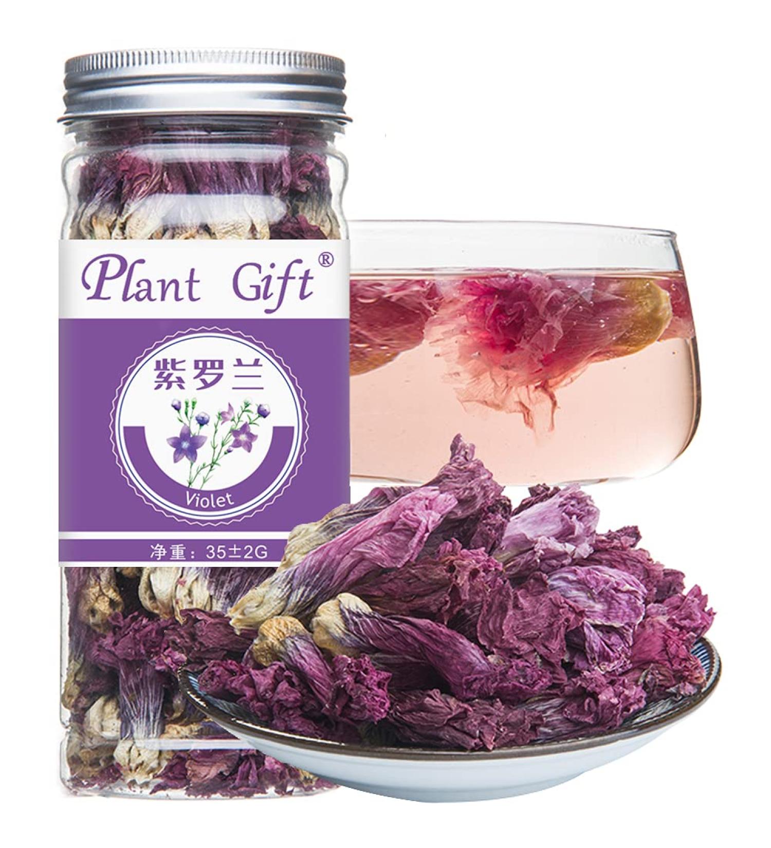 Dried Violets 35g - Sweet Violet Tea and Edible Flowers for Natural Food Coloring - Buy Online on GoSupps.com