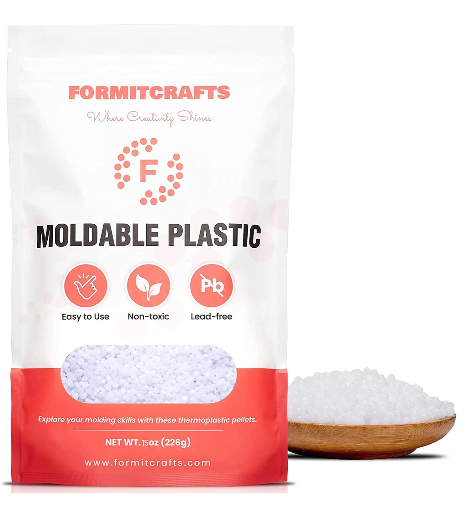 Thermoplastic Beads -15 oz Polymorph Plastic Pellets(Made in Spain)  Reusable Moldable Plastic Beads  Melting Plastic Pellets for Modeling, DIY Crafts, Sculpting, Cosplay(Made in Spain