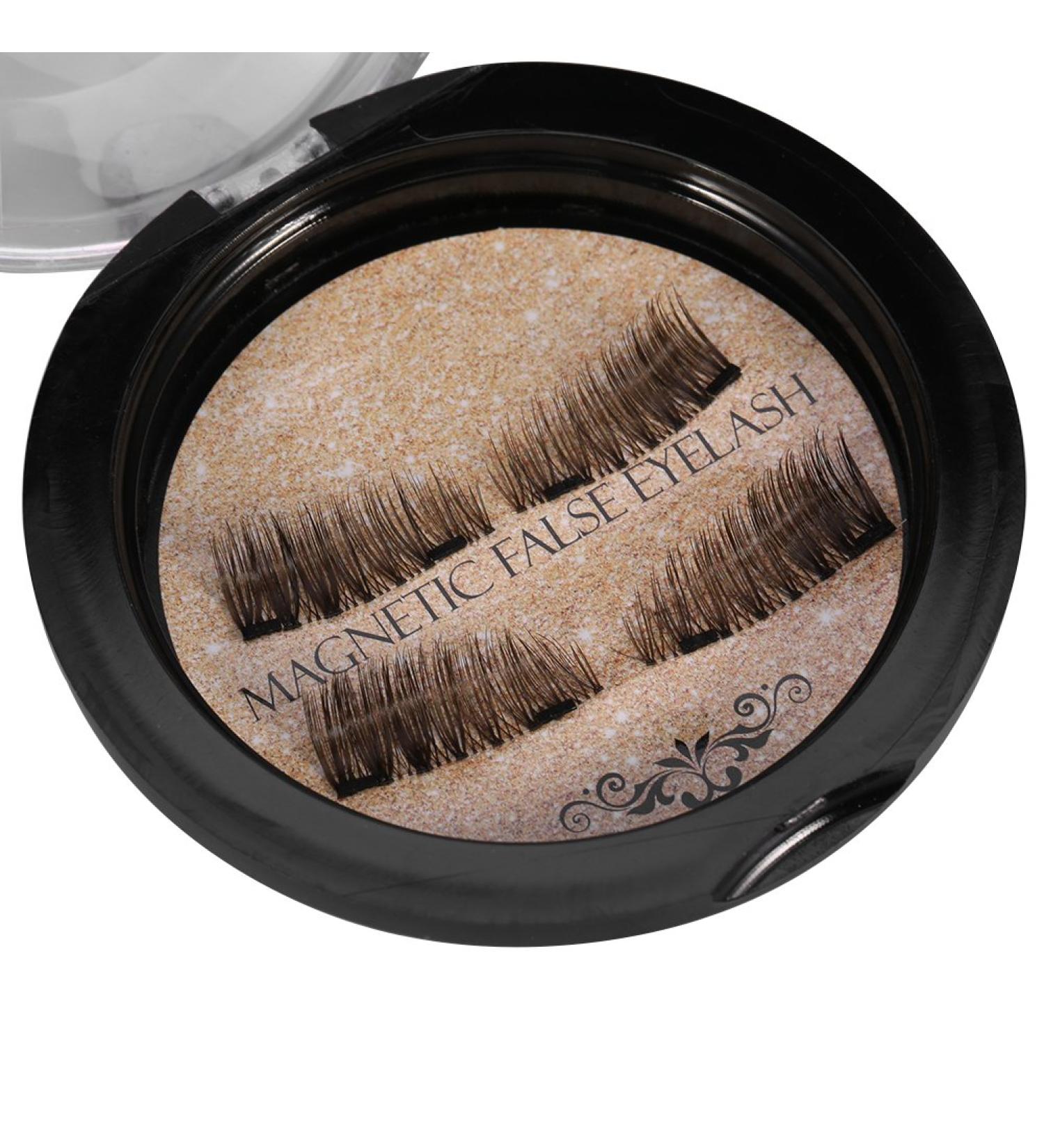 4PCs Magnetic False Eyelashes Box | Natural Anti-Allergic Reusable | Easy to Use Ultra-Thin Fiber Extensions - Buy Online on GoSupps.com