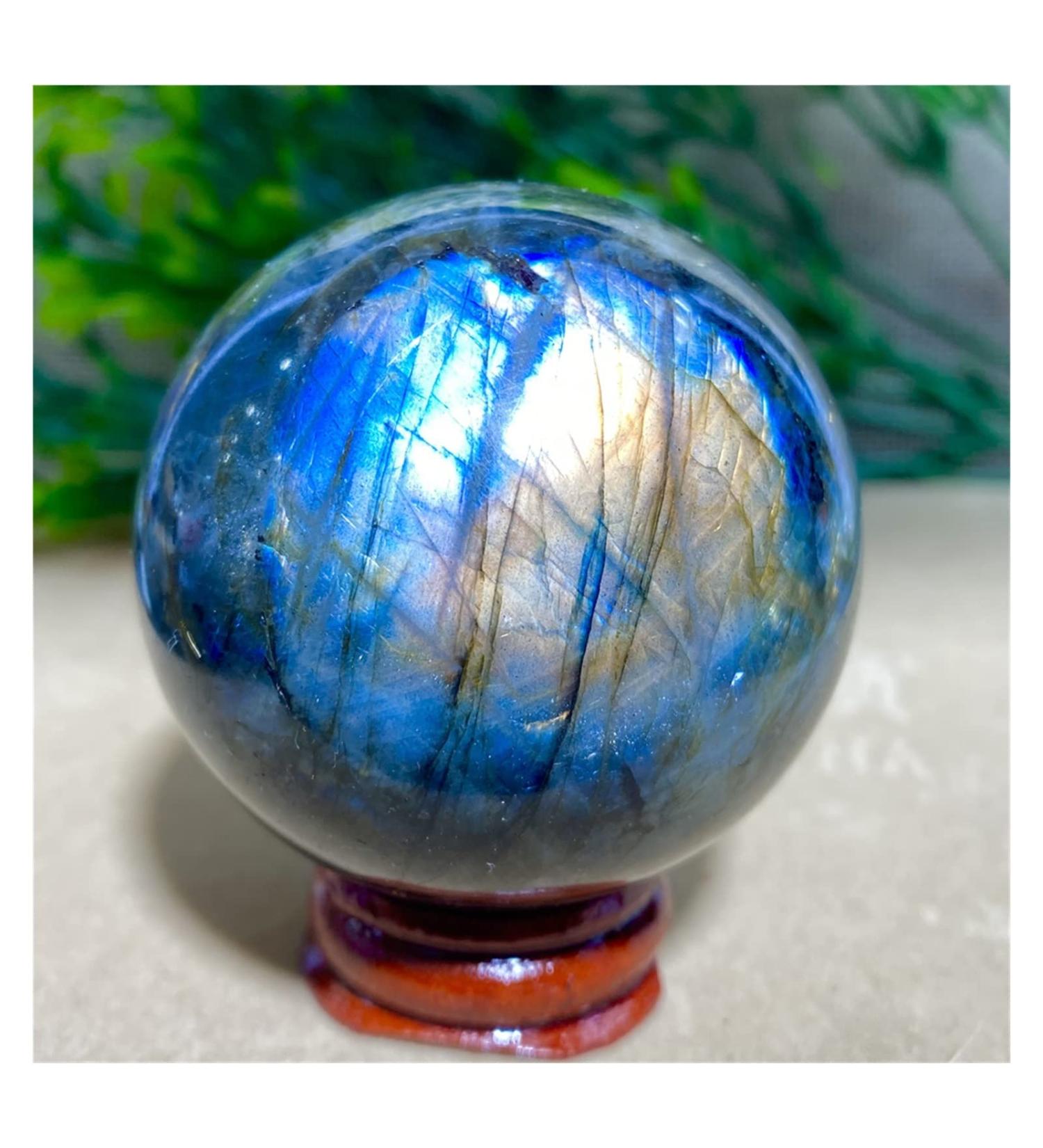 Yellow Purple Light Labradorite Balls Stone Natural Crystals Blue Wicca Minerals Ornaments Home Decoration 1pc (Color : 140-150g) - Buy Online on GoSupps.com