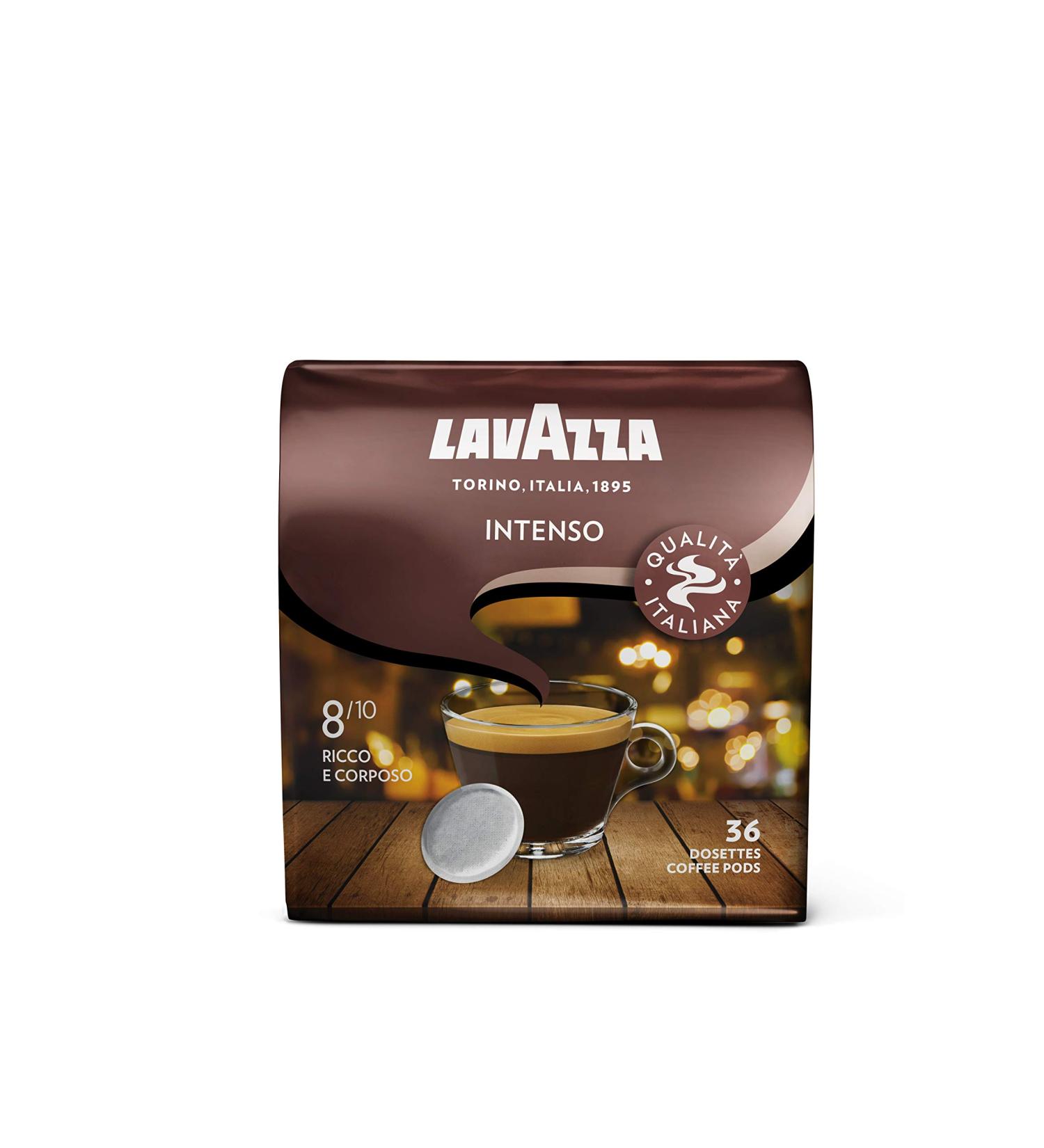 Lavazza Intenso Coffee Rich Full Bodied Coffee Pack of 36 Soft Pods 250 g - Buy Online on GoSupps.com