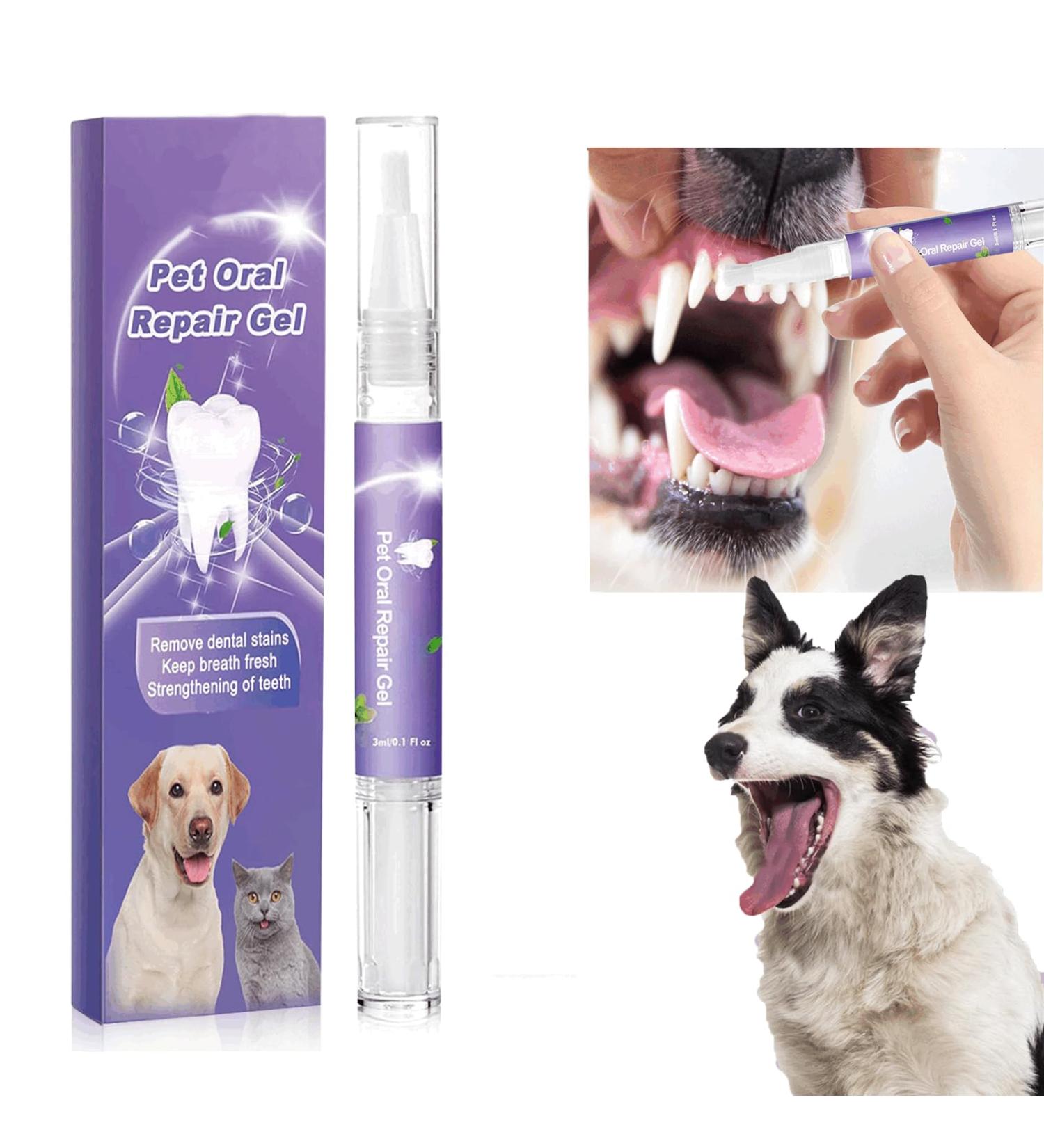 Pet Oral Repair Gel Pet Oral Repair Gel For Dogs Pet Oral Restorative Gel Pet Oral Restoration White Gel Pet Oral Restoration Gel Targets Tartars-Without Brushin (1) - Buy Online on GoSupps.com