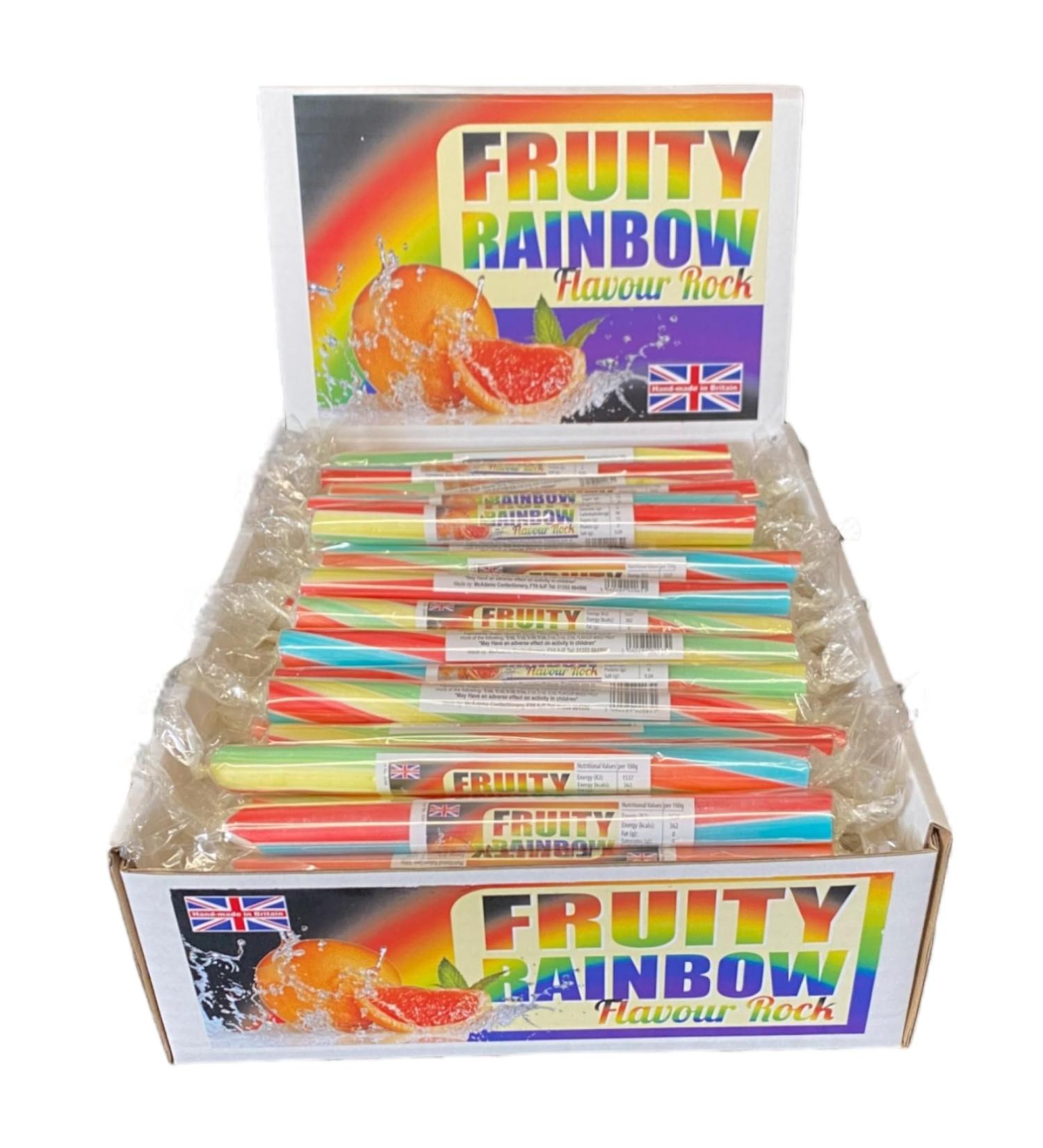 200 X Fruit Rainbow Rock Sticks Handmade Traditional Rainbow Classic Sweets Retro Seaside Gift Wholesale Confectionery - Buy Online on GoSupps.com