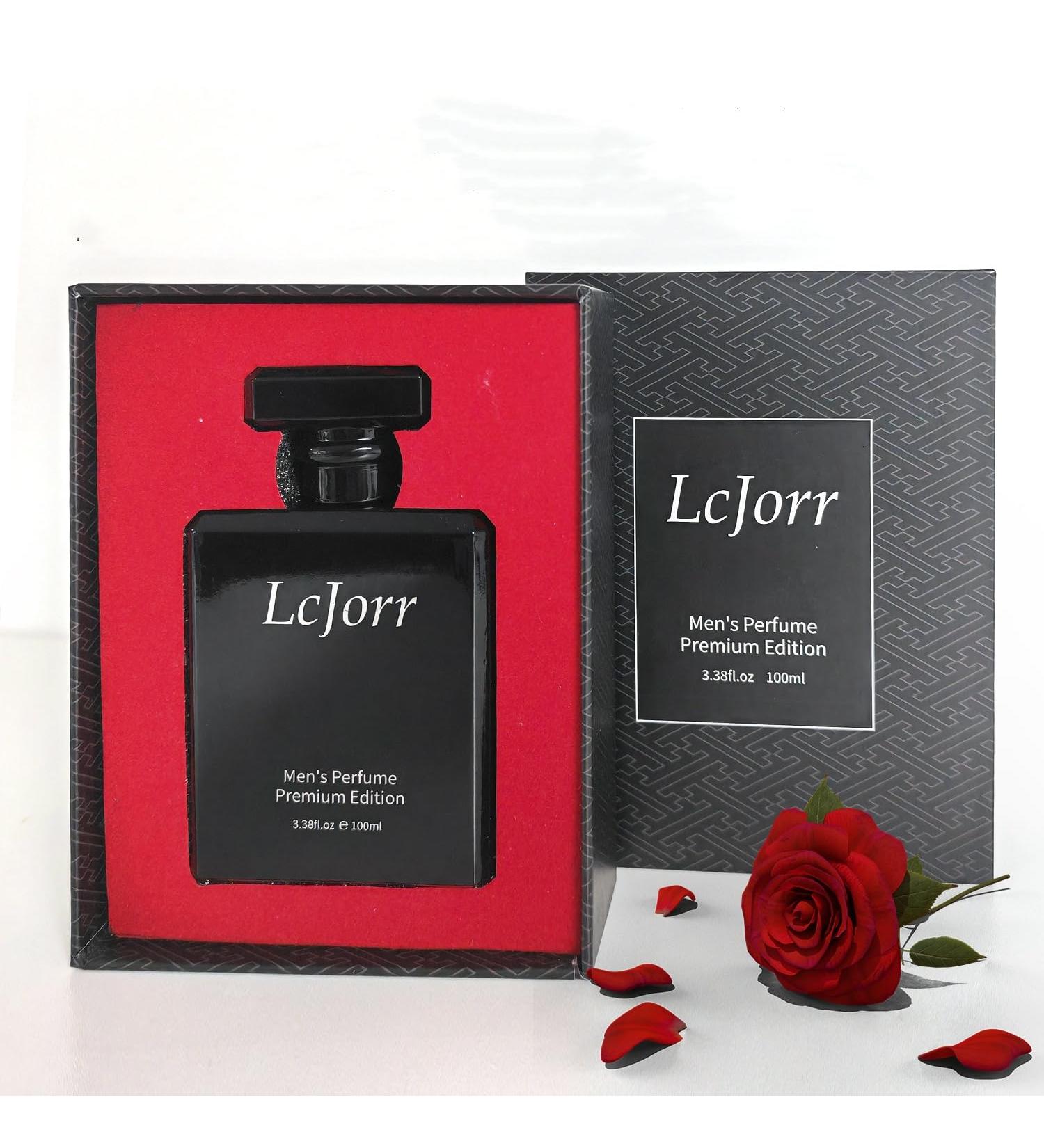 LcJorr Men's Premium 3.38oz 100ml pattern gift box packaging delicate and beautiful appearance fragrance lasting more than 24 hours suitable for men of all ages suitable for Valentine's Day - Buy Online on GoSupps.com