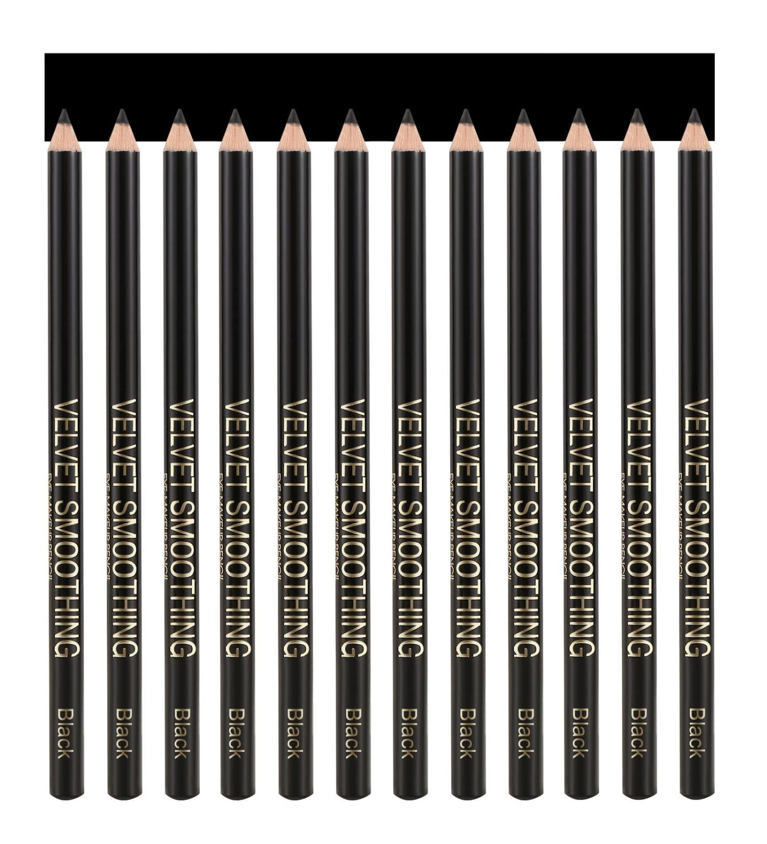 SUMEITANG 12 Pcs Matte Black Eyeliner Pencil Set - Waterproof, Smudge-proof, Long Lasting Gel Eye Liner for Statement Eye Makeup - Women Girls - Buy Online on GoSupps.com