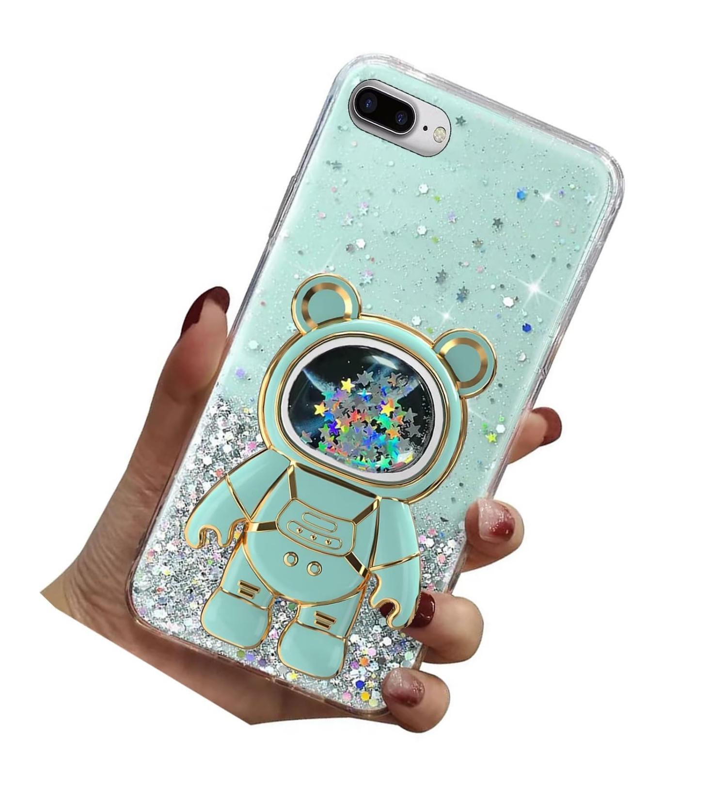 Rnrieyta Miagon B r Astronaut Glitter Case for iPhone 8 Plus/7 Plus - Cute Girls Thin Crystal Protection Bumper with Kickstand Green - Buy Online on GoSupps.com