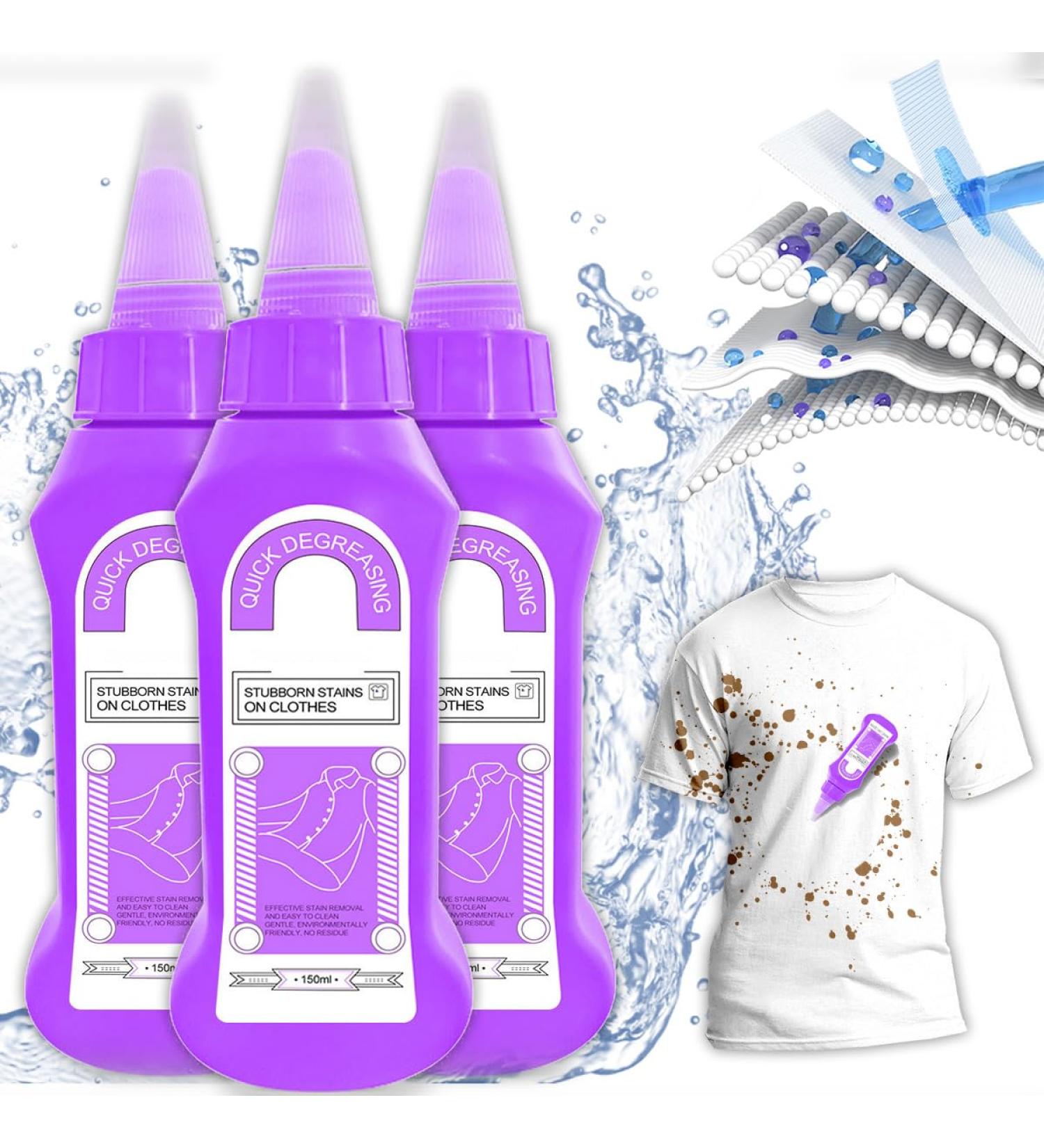 Fourpeopeo Active Enzyme Laundry Stain Remover 5 fl.oz Active Enzyme Laundry Stain Remover White Shirt Guardian Active Enzyme Stubborn Clothing Oil Stain Remover for Clothes (3-Pack 15 fl.oz) - Buy Online on GoSupps.com