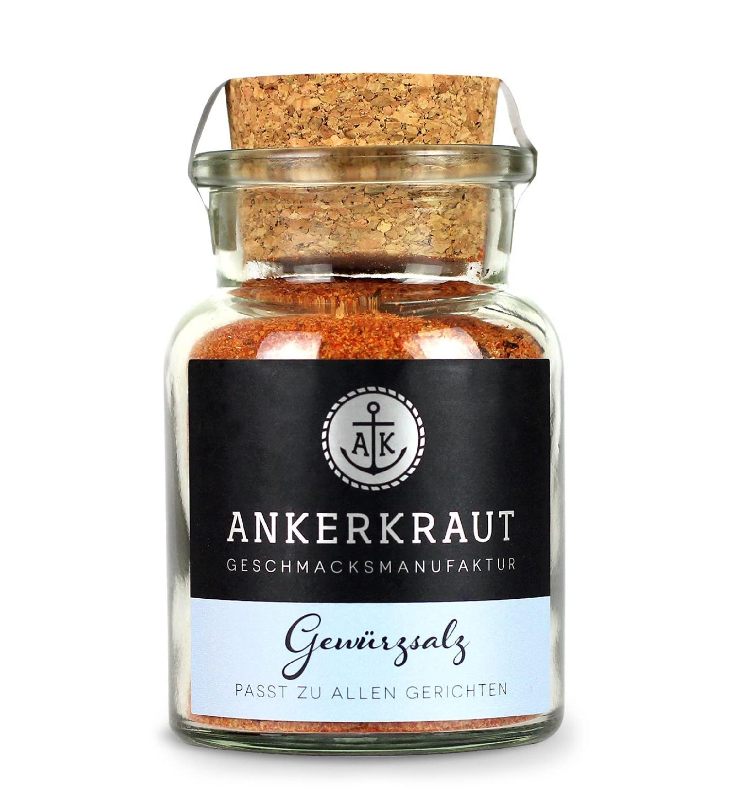 Anchor Herb of Spice Salt - Versatile Seasoning for Grilling Roasting & Cooking - 140g in Eco-Friendly Cork Glass - Buy Online on GoSupps.com