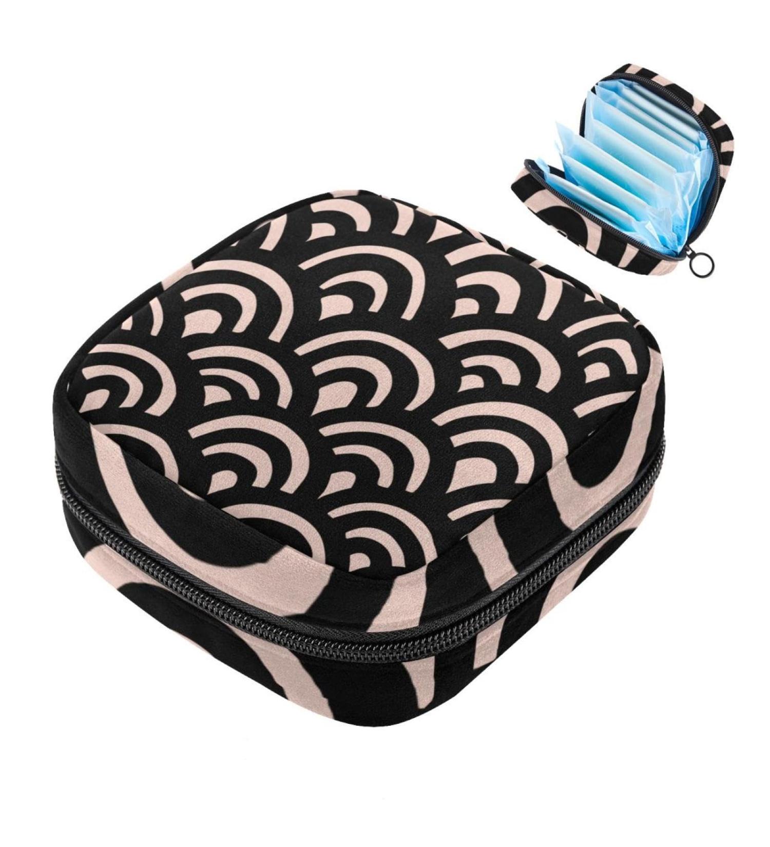 Shop Portable Women's Binding Bags & Menstrual Cup Pockets - Stylish Geometric Designs for Teenage Girls - Buy Online on GoSupps.com