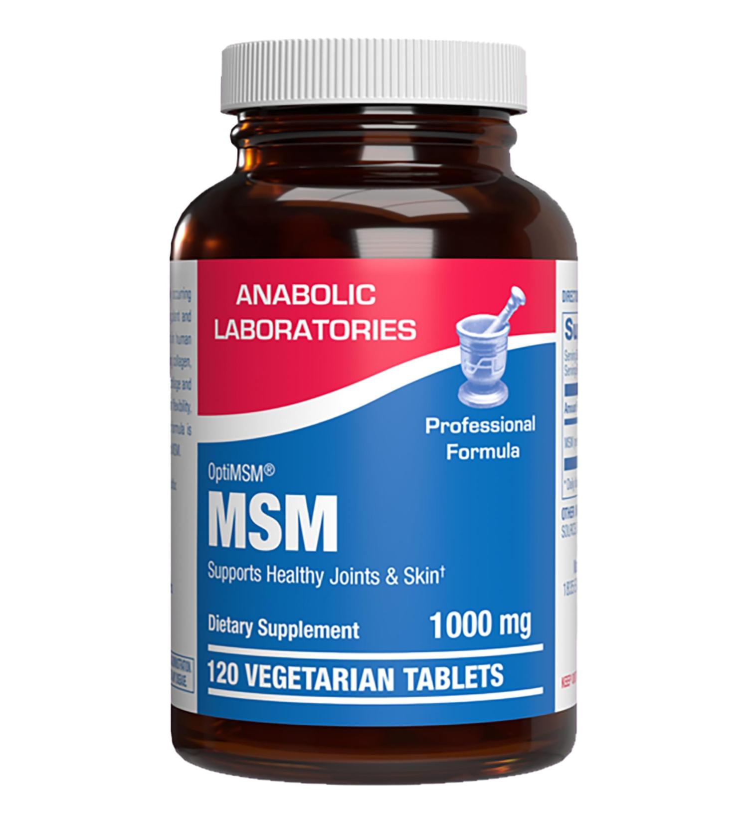 Methylsulfonylmethane MSM Supplement 1000mg - High Strength Soft Tissue & Joint Support Supplement with MSM from OptiMSM - Vegetarian Non-GMO & Made in the USA in cGMP Facilities - 60 Servings - Buy Online on GoSupps.com