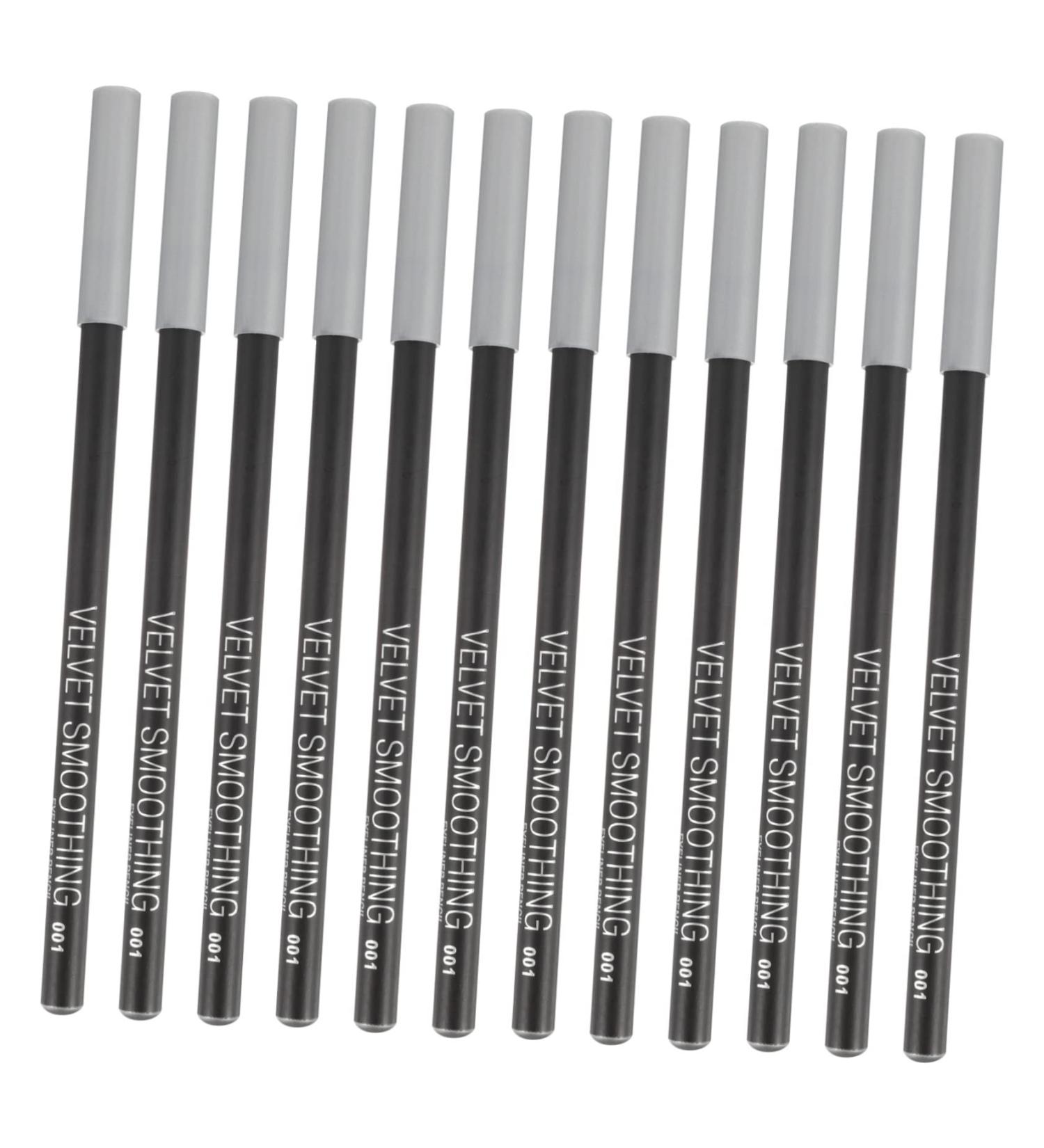 Outanaya 12pcs Black Eyeliner 1 Practical Eyeliners Makeup Accessory Waterproof Eyeliner Pencil Wood - Buy Online on GoSupps.com