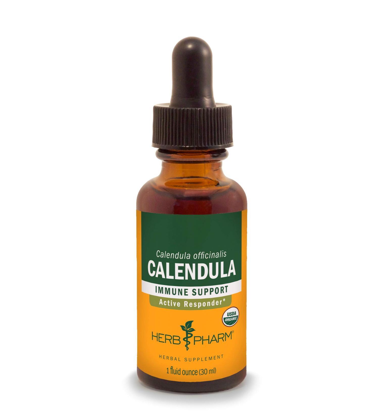Herb Pharm Calendula Tincture 1 fl oz (30 ml) - Natural Healing & Skin Care - Buy Online on GoSupps.com