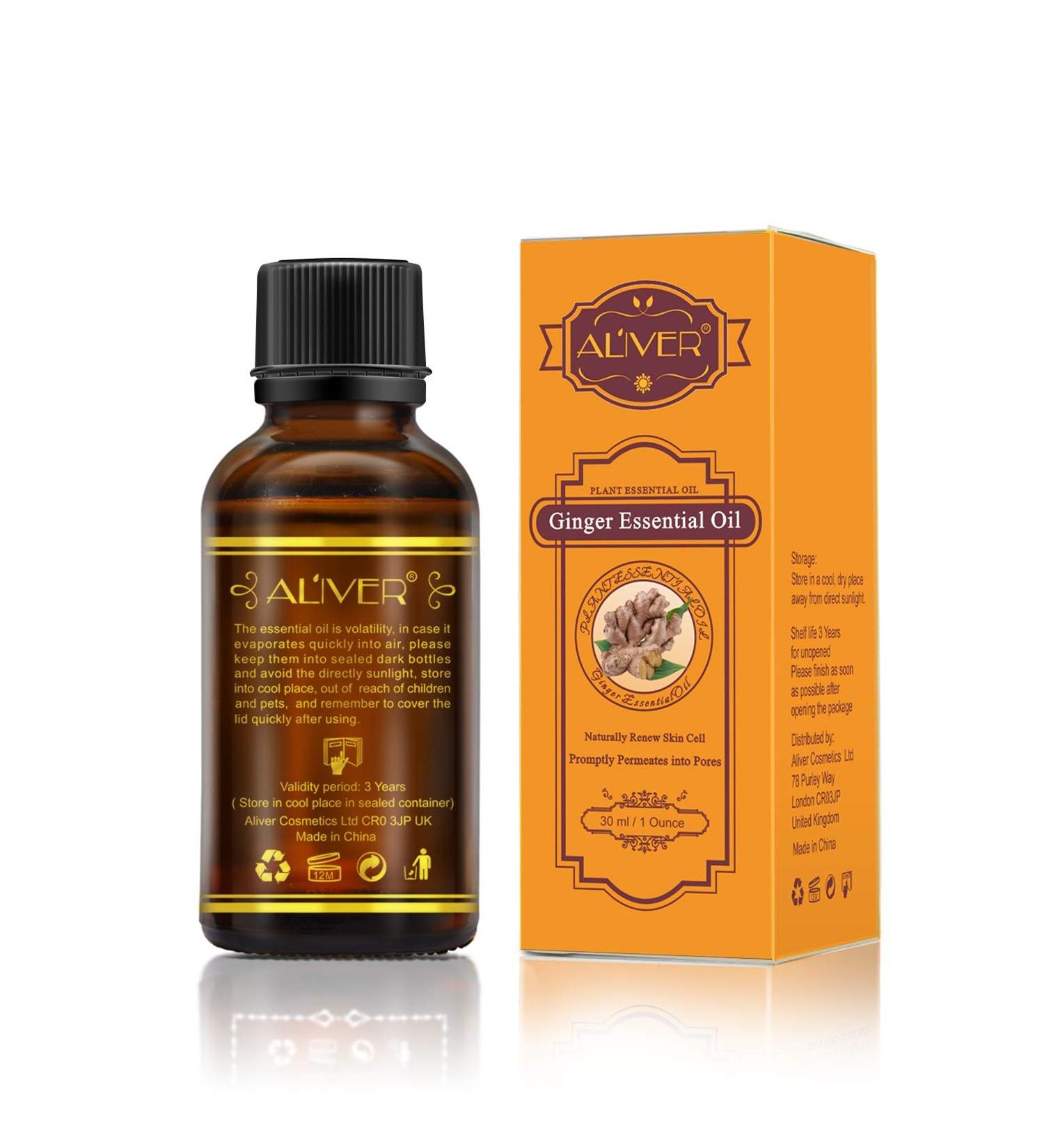 Lymphatic Drainage Ginger Oil 30ml | Essential Massage Oil for Blood Circulation & Muscle Relief - Buy Online on GoSupps.com