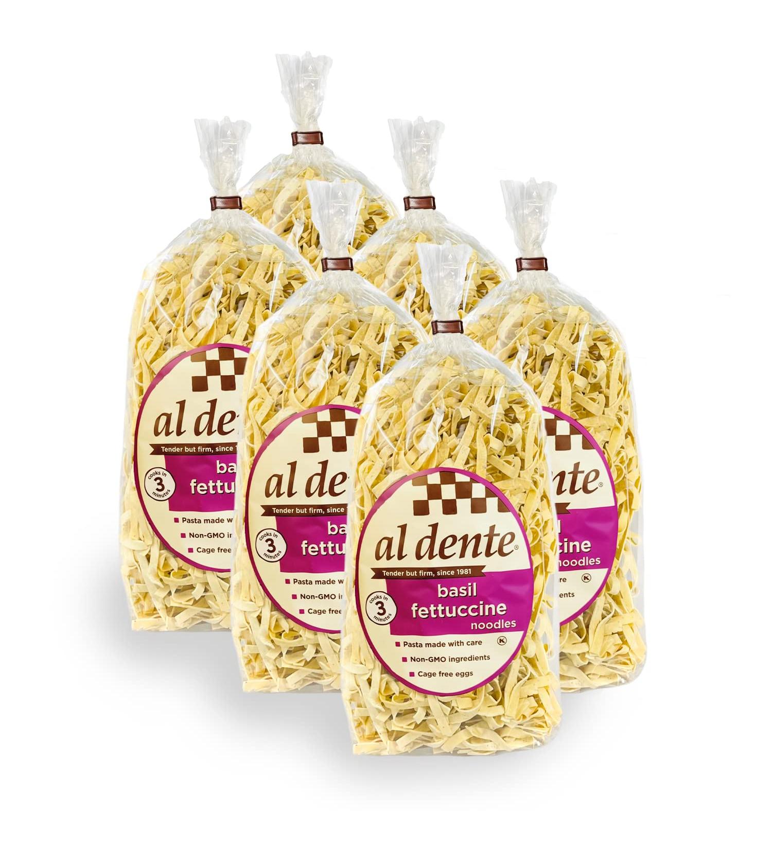 Buy Al Dente Basil Fettuccine - 12oz Bags, Pack of 6 | Premium Pasta Online - Buy Online on GoSupps.com