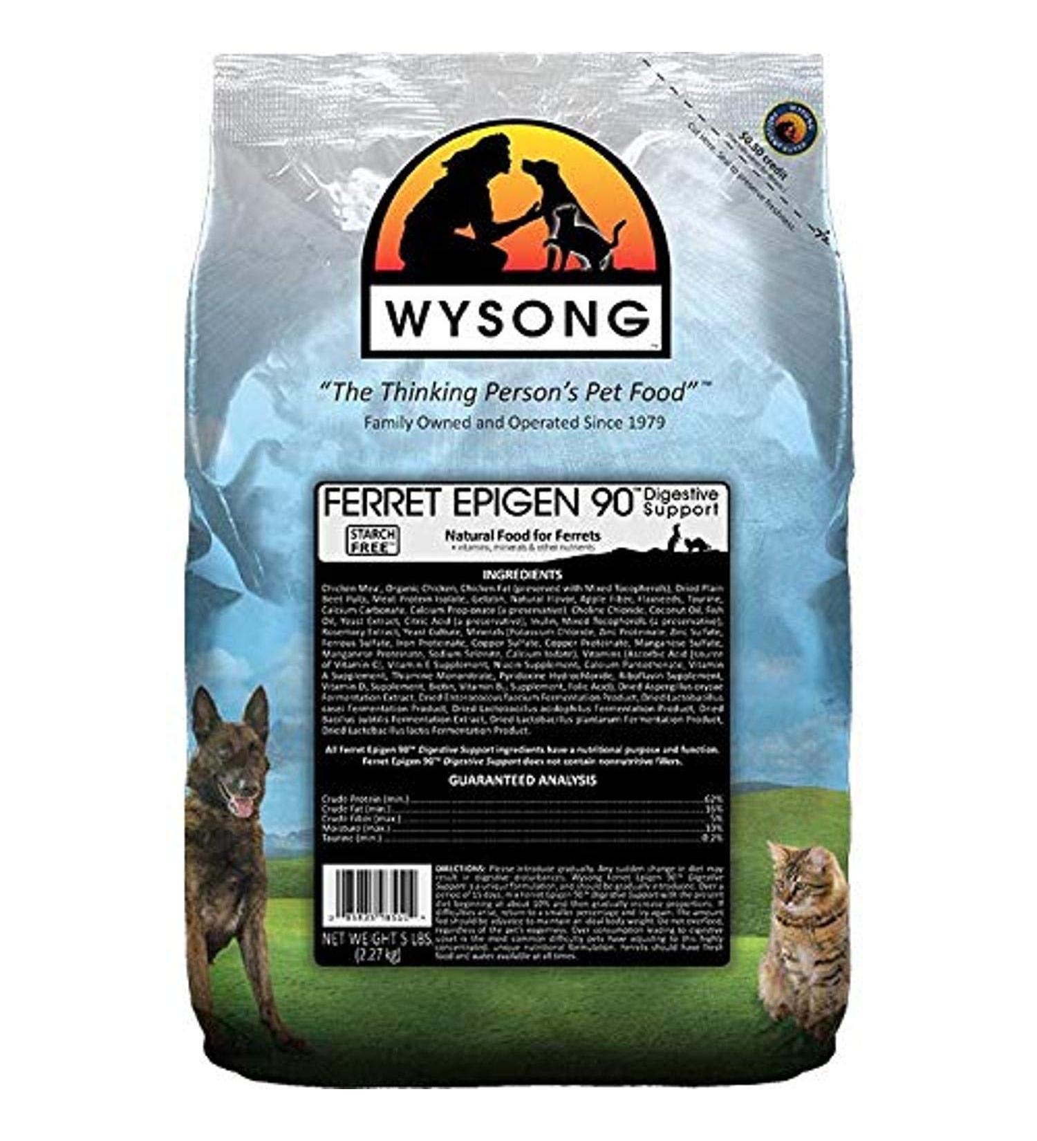 Wysong Ferret Epigen 90 - Digestive Support Dry Food 5lb | Premium Ferret Nutrition - Buy Online on GoSupps.com