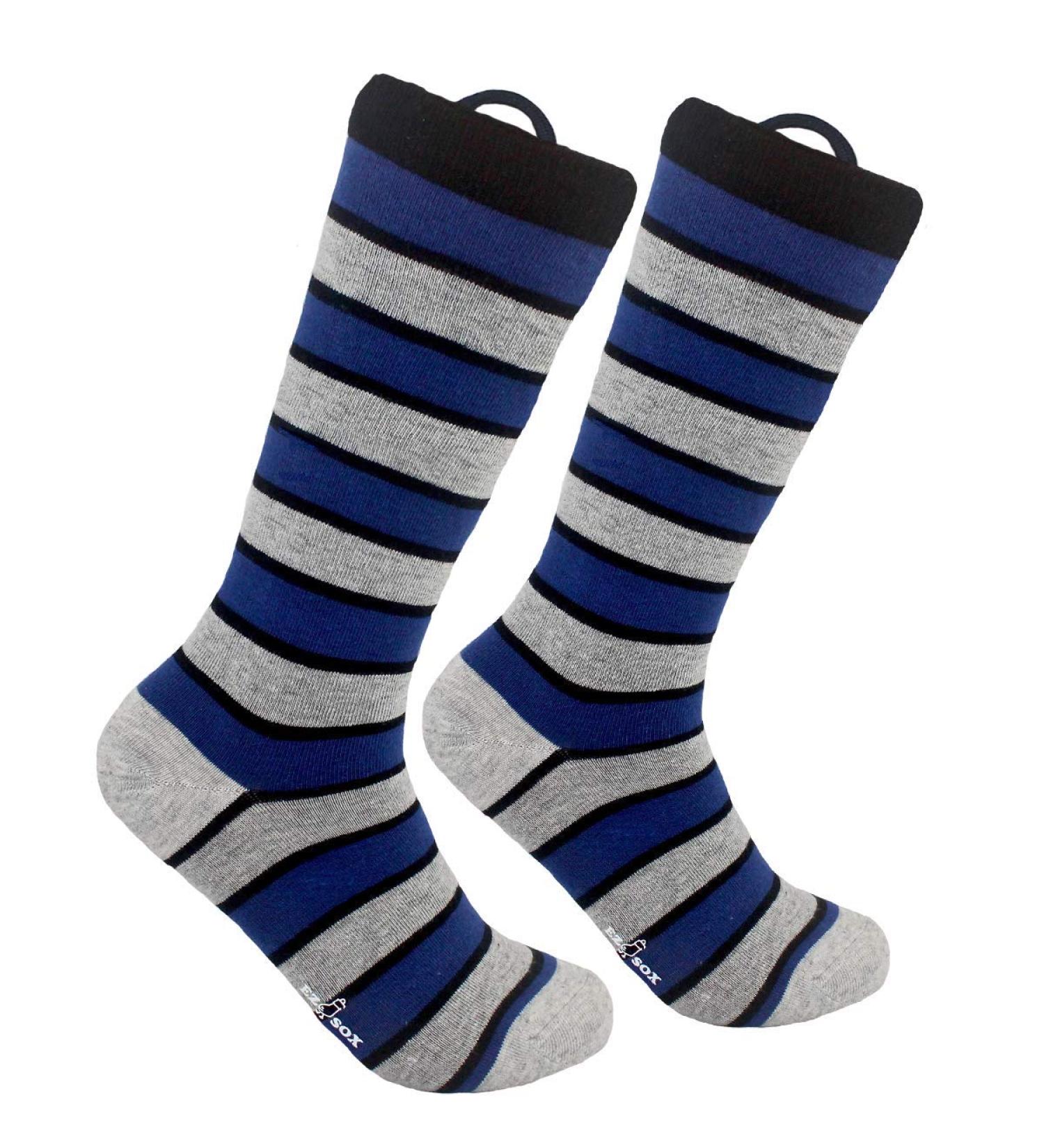 EZ SOX Arthritis Socks for Men & Women | Seamless Toes & Easy Pull-Up Loops | S-M Stripes | Comfortable Support - Buy Online on GoSupps.com