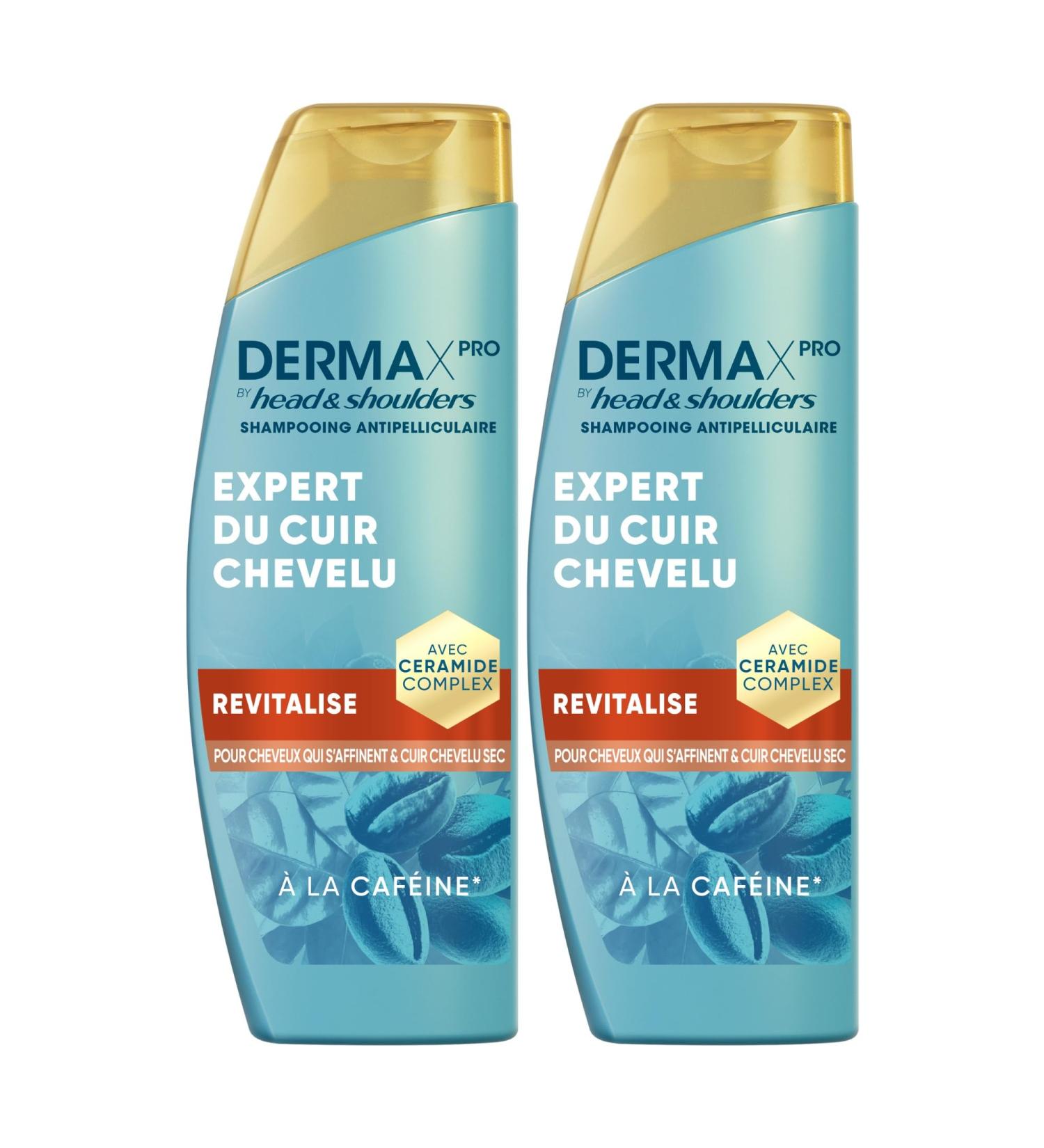Head & Shoulders DermaXPro Revitalise Shampoing Antipelliculaire 2x250ml la Caf ine et Complexe de C ramides Hydrate le Cuir Chevelu Sec et les Cheveux Fins Aide Renforcer la Barri re Cutan e 500 ml (Lot de 1) - Buy Online on GoSupps.com