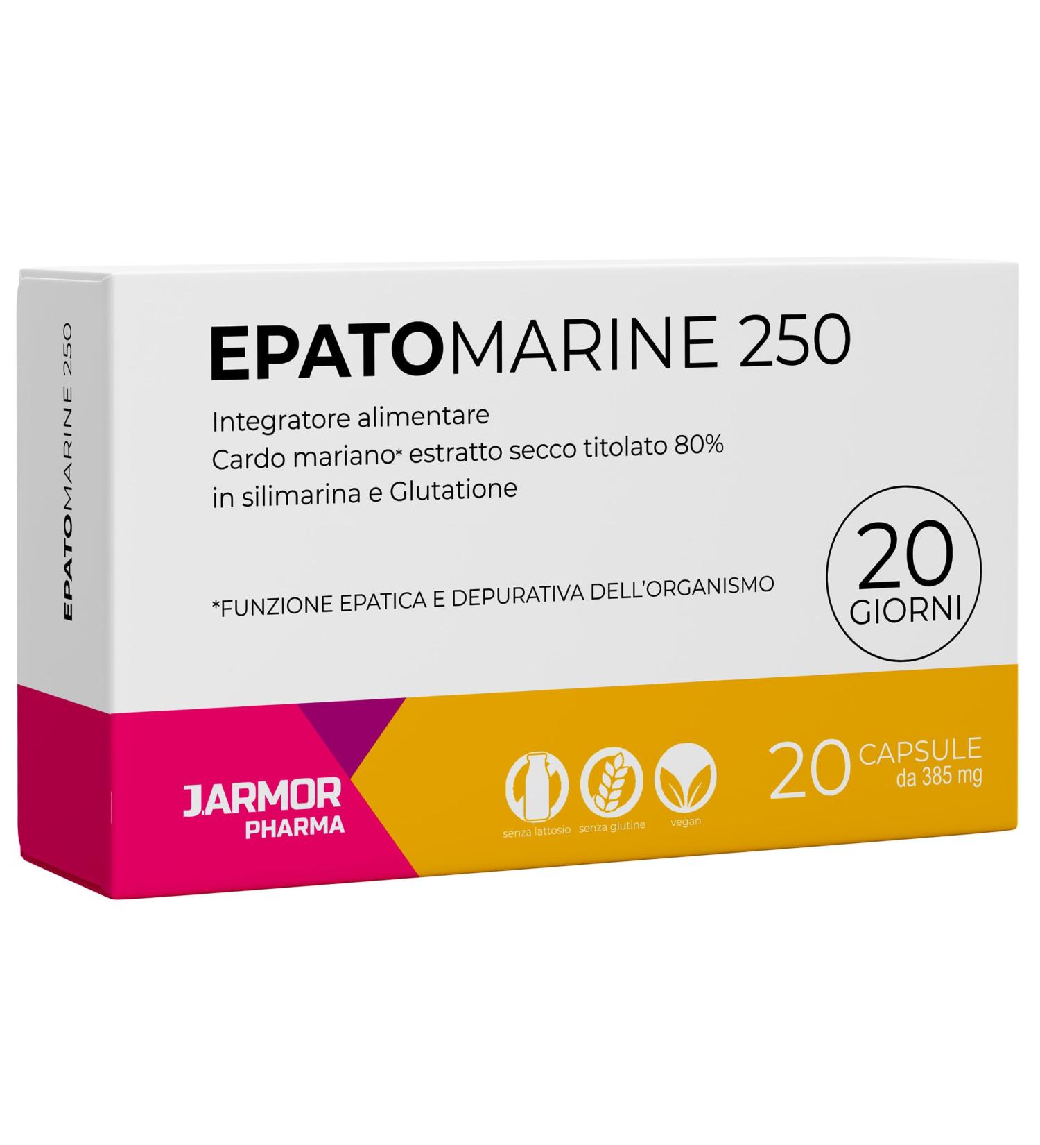 Detox Liver - Extra Strong Milk Thistle with Glutathione Silymarin 200 mg Powerful And Fast Detoxifying Liver Epatomarin 20 Capsules J.Armor Pharma - Buy Online on GoSupps.com